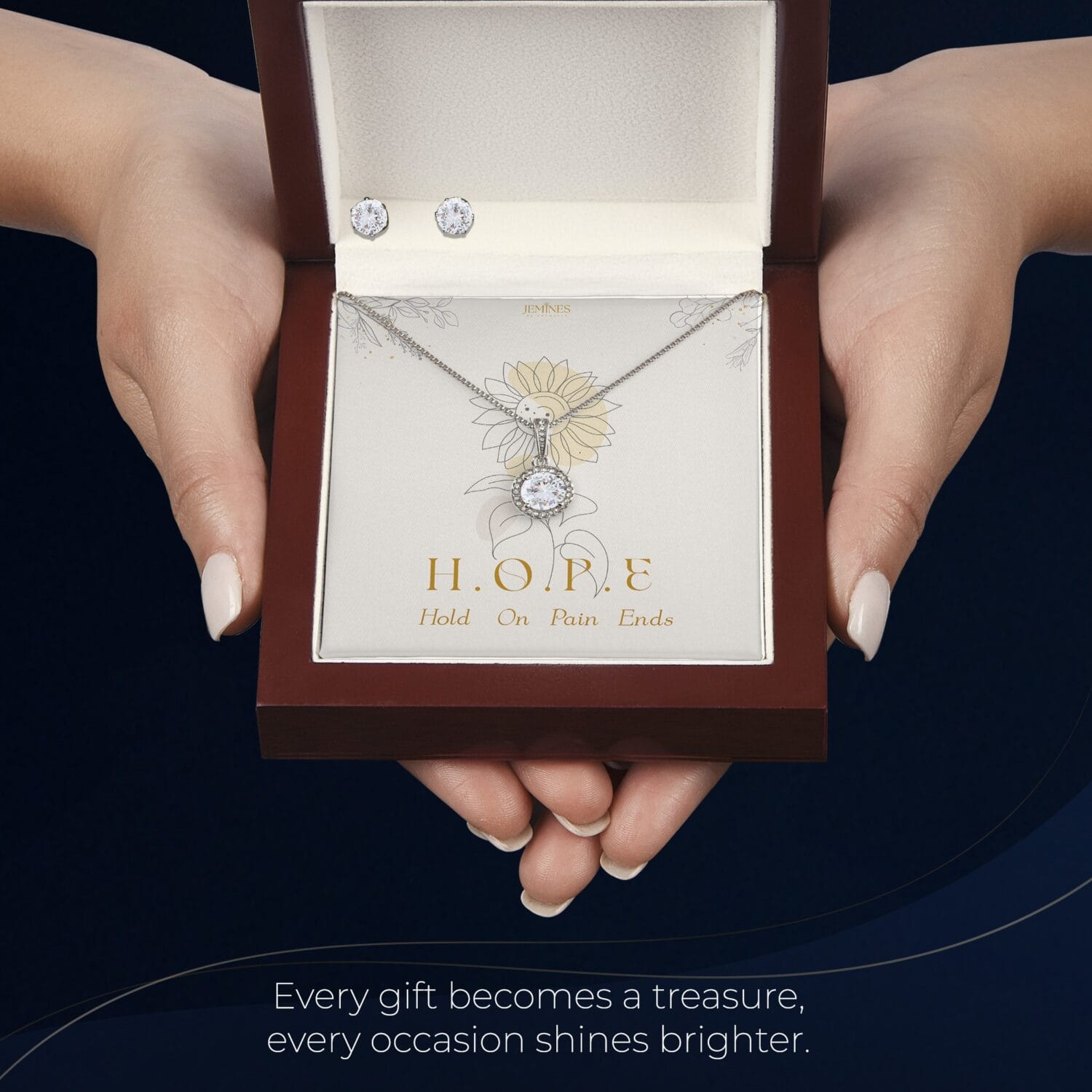 Eternal Hope Necklace Set Elegant Gift - JEMINES