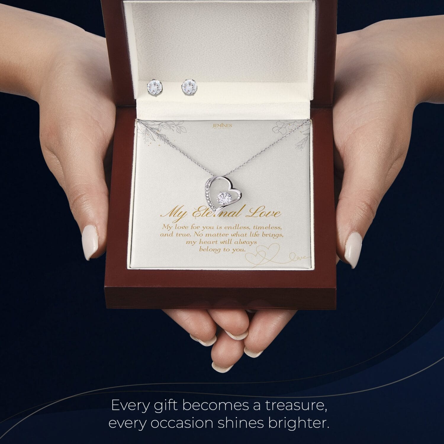 Forever Love Necklace Set Elegant Gift - JEMINES