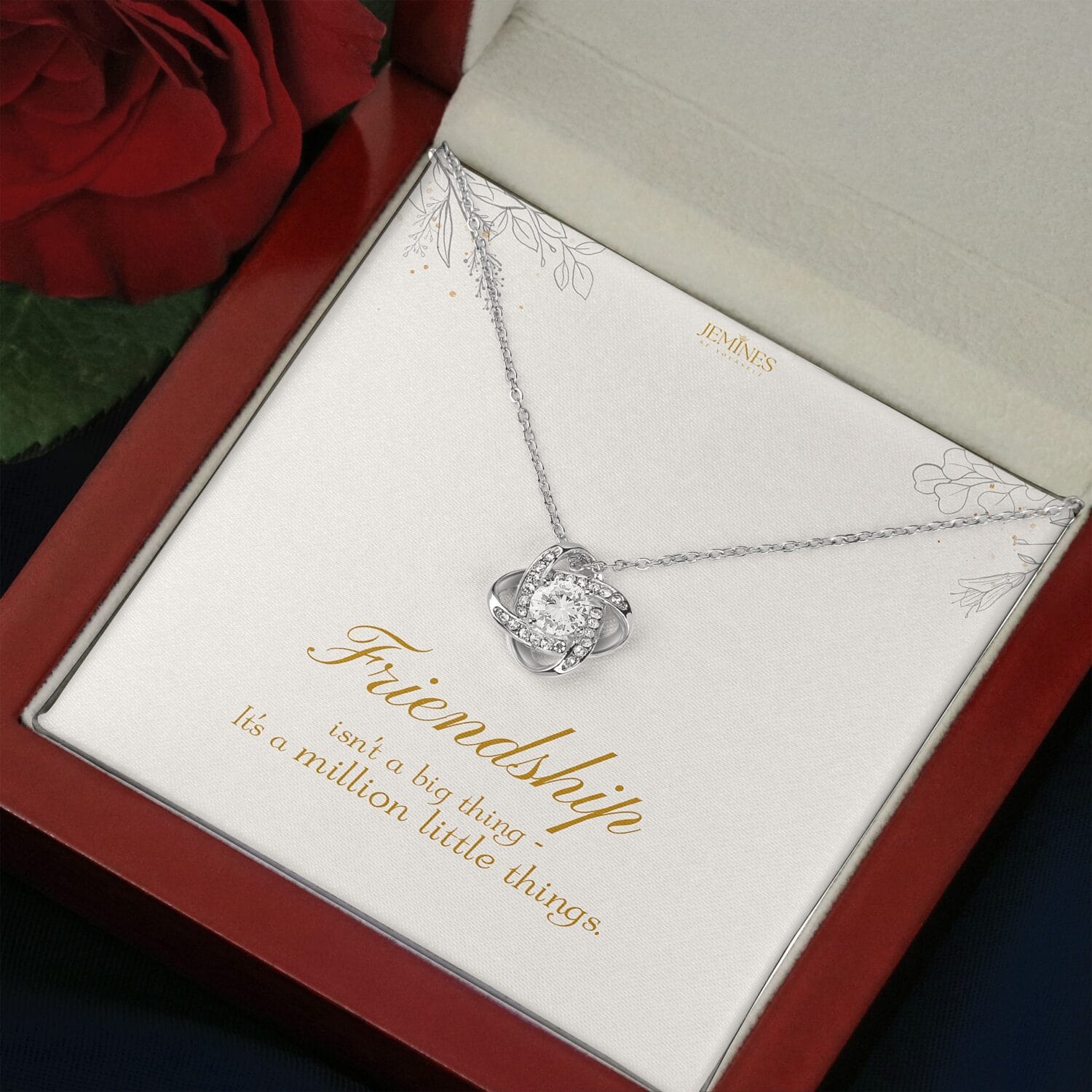Friend Love Knot Necklace Elegant Gift - JEMINES
