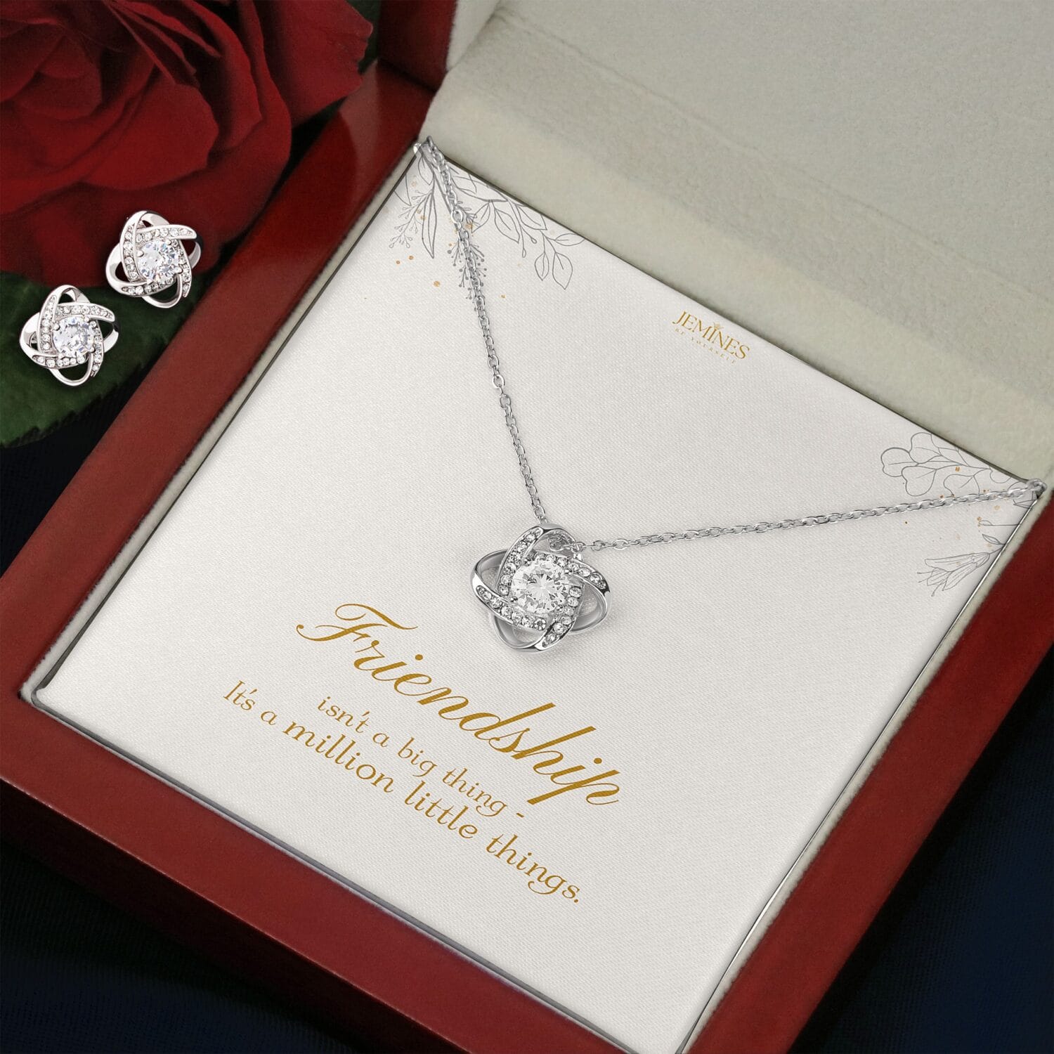 Friend Love Knot Set Necklace Elegant Gift - JEMINES