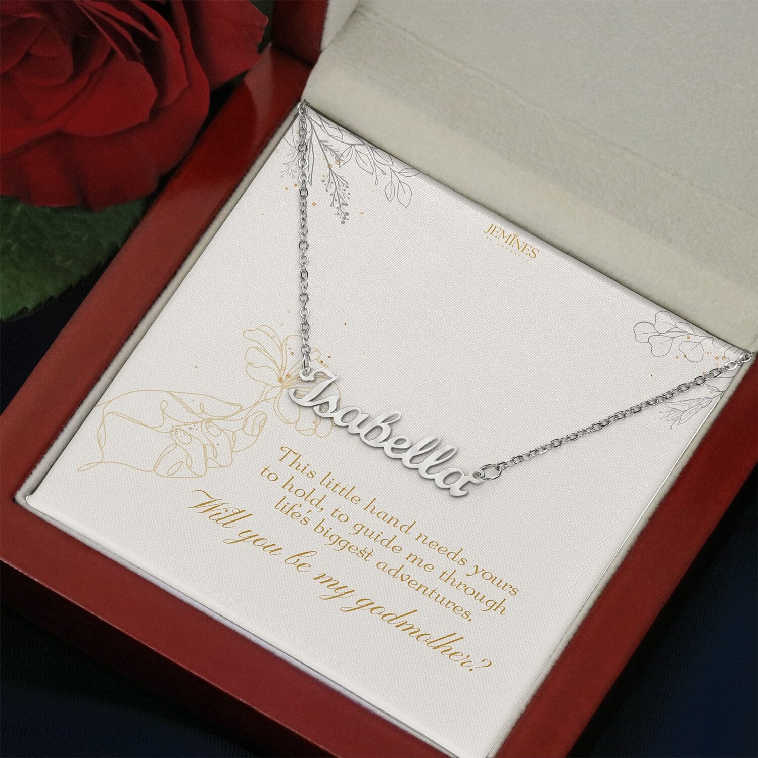 Godmother Custom Name Necklace Elegant Gift - JEMINES
