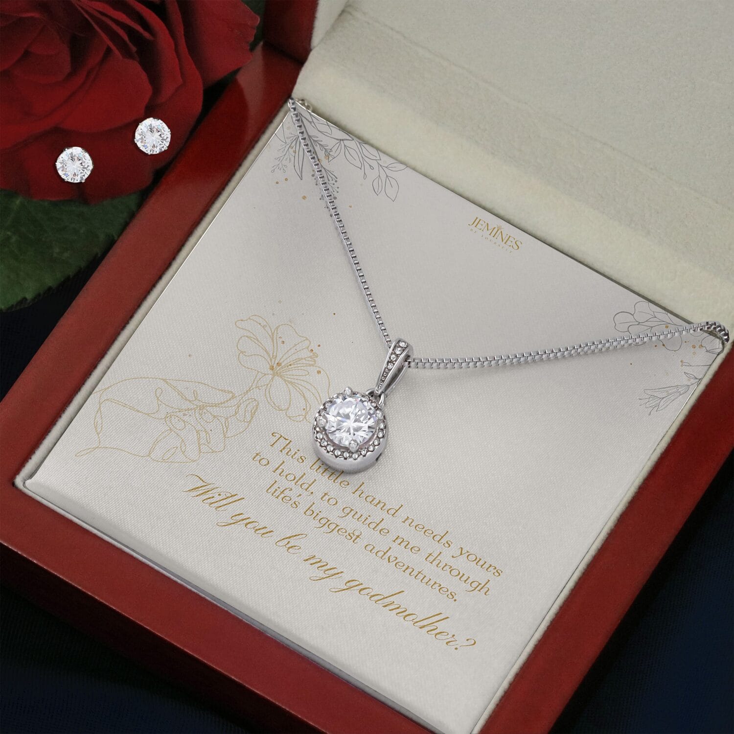 Godmother Eternal Hope Set Necklace Elegant Gift - JEMINES