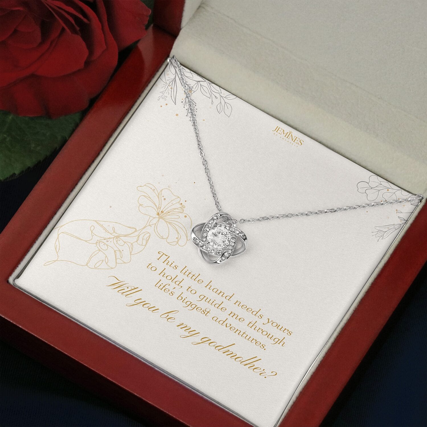 Godmother Love Knot Necklace Elegant Gift - JEMINES