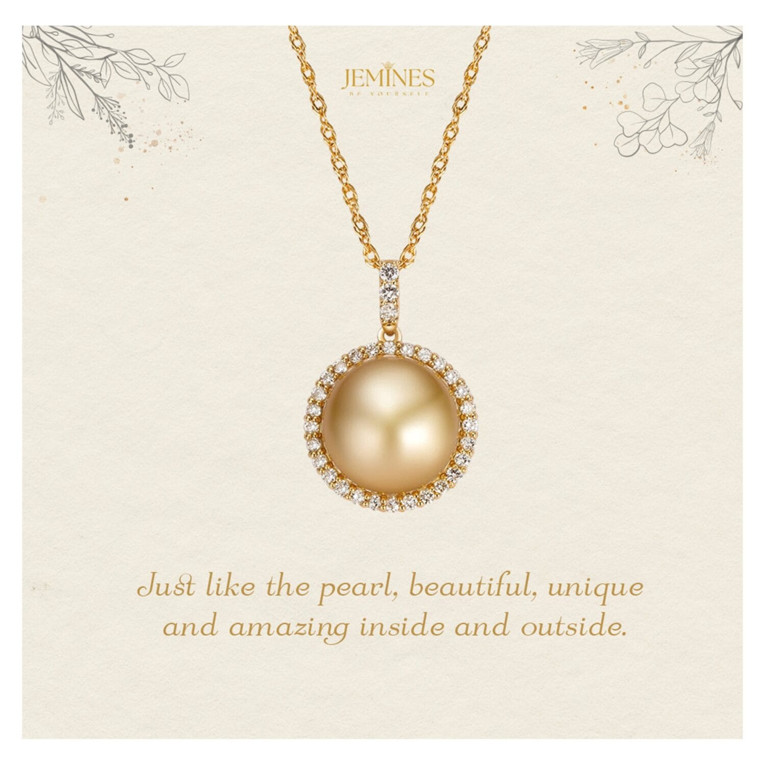 Golden South Sea Pearl Necklace Elegant Gift