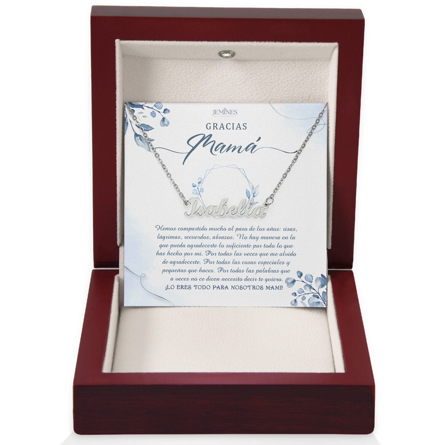 Gracias Mama Custom Name Necklace Gift