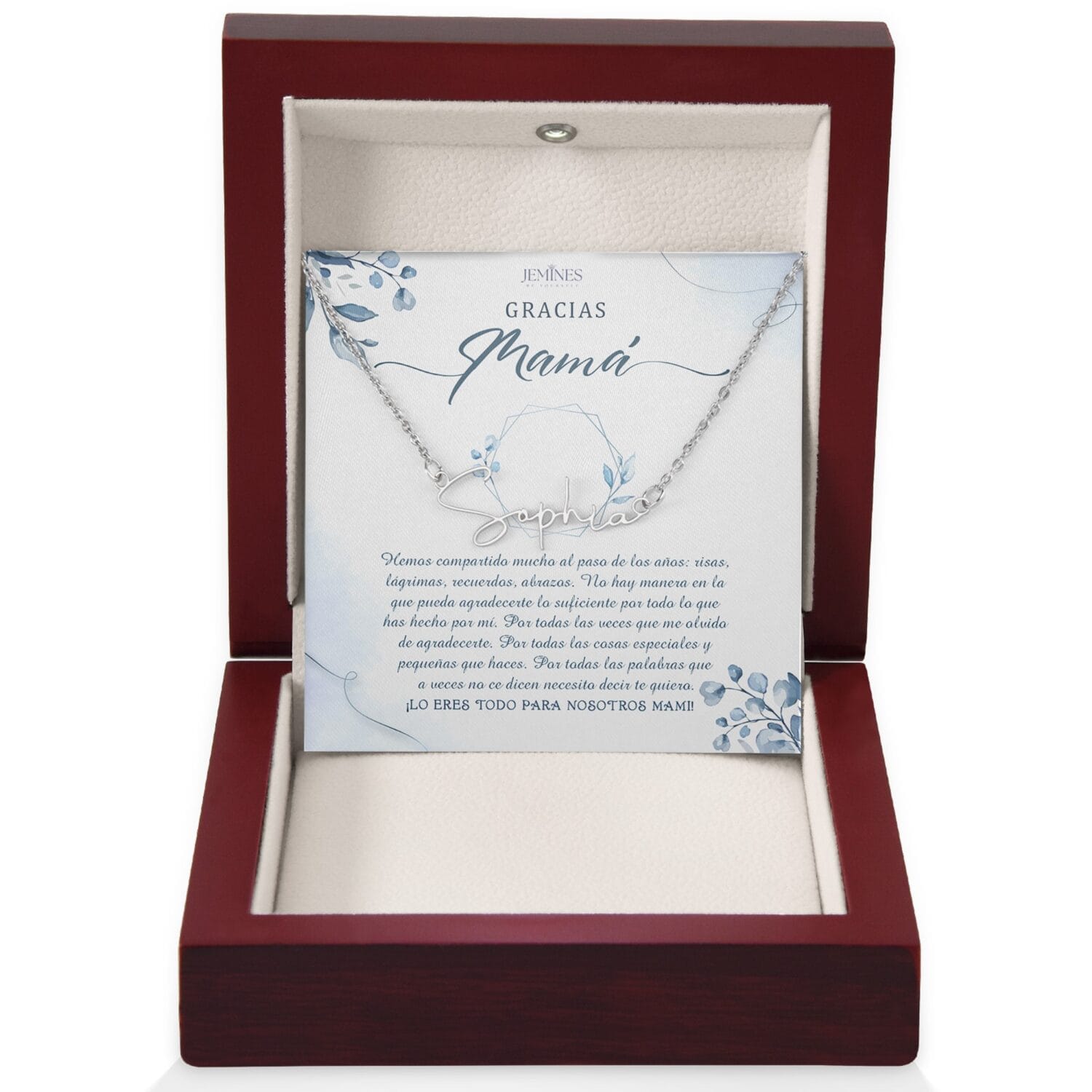 Gracias Mama Signature Name Necklace Gift