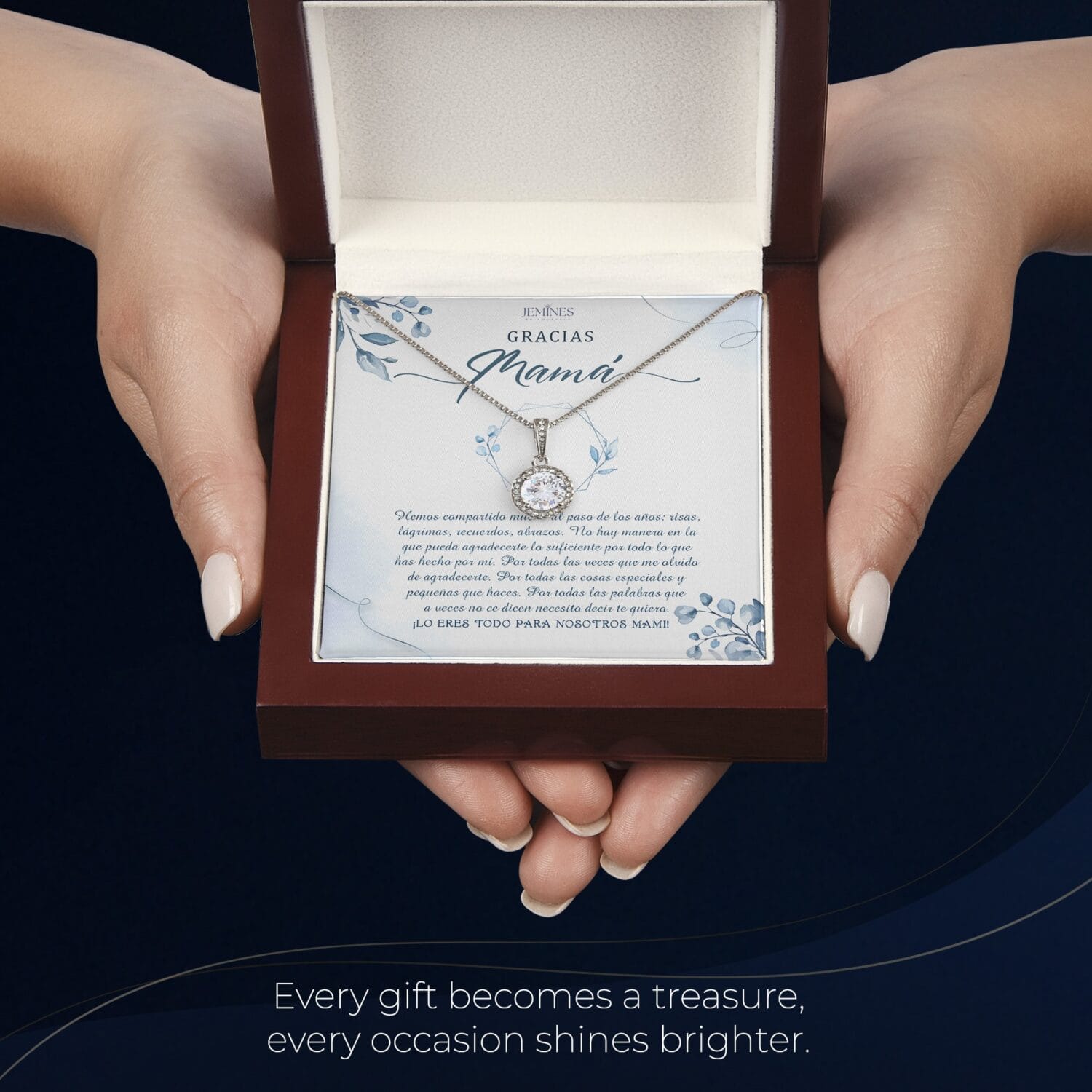 Gracias Mama Eternal Hope Necklace Elegant Gift - JEMINES