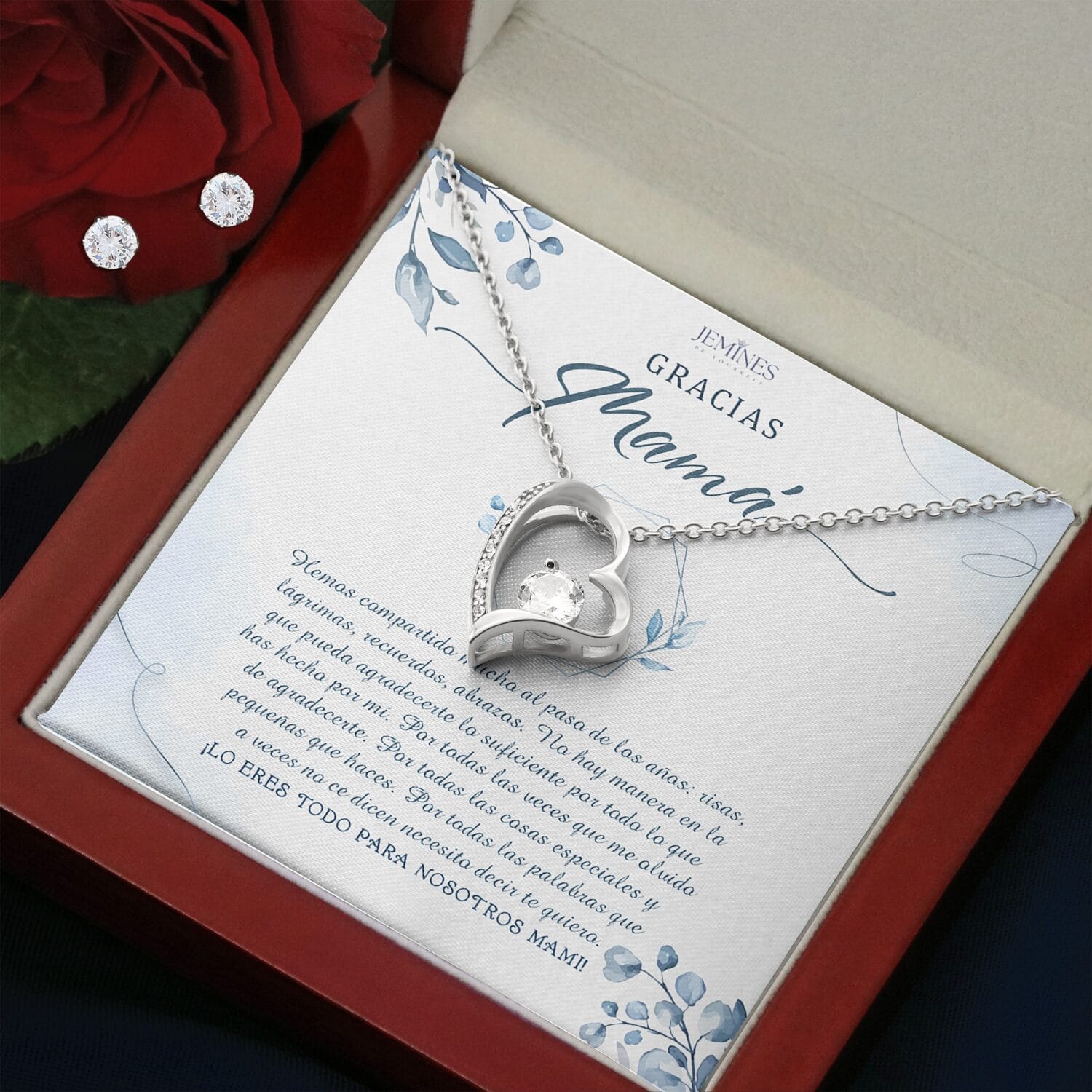 Gracias Mama Forever Love Set Necklace Elegant Gift - JEMINES