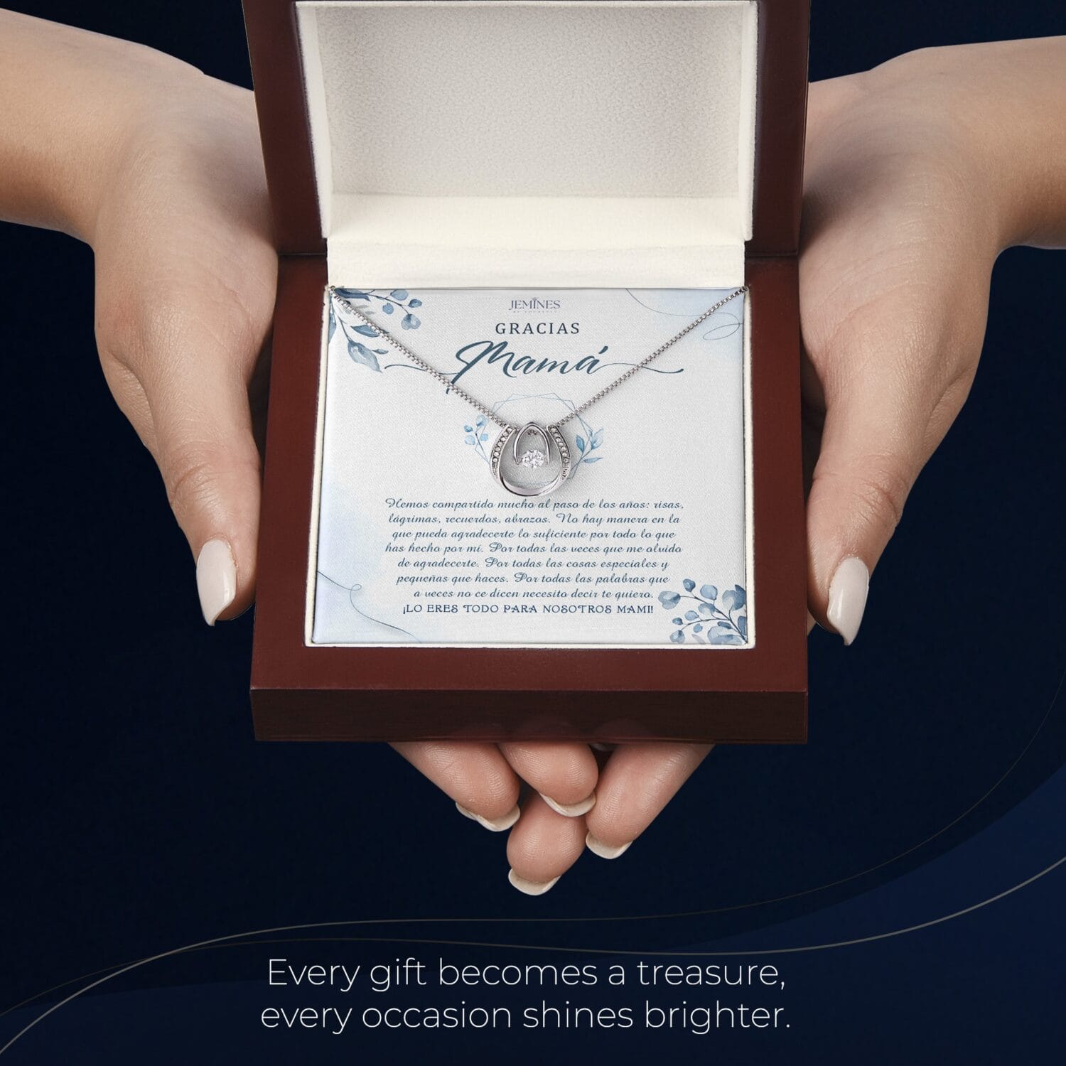 Gracias Mama Lucky in Love Necklace Elegant Gift - JEMINES