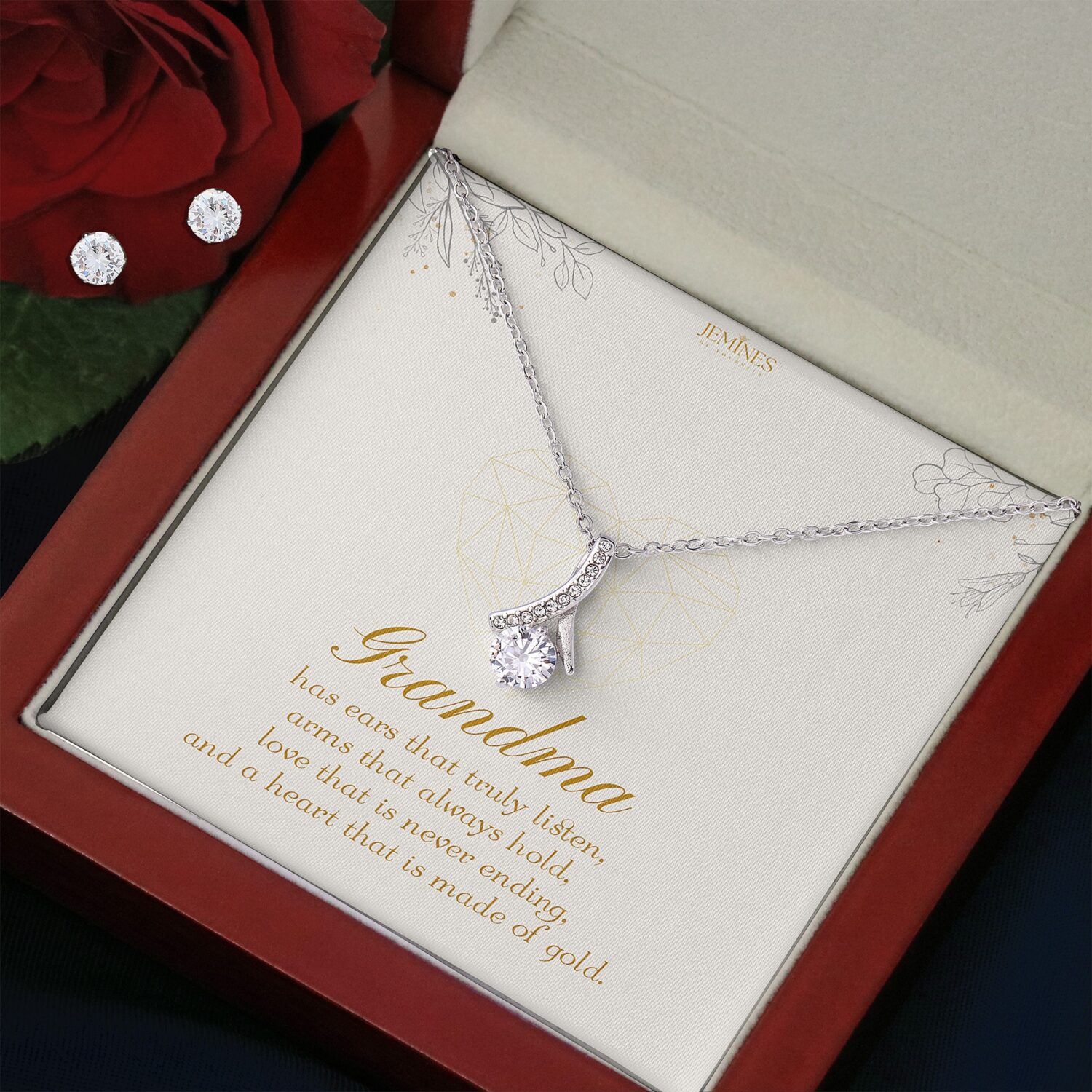 Grandma Alluring Beauty Set Necklace Elegant Gift - JEMINES