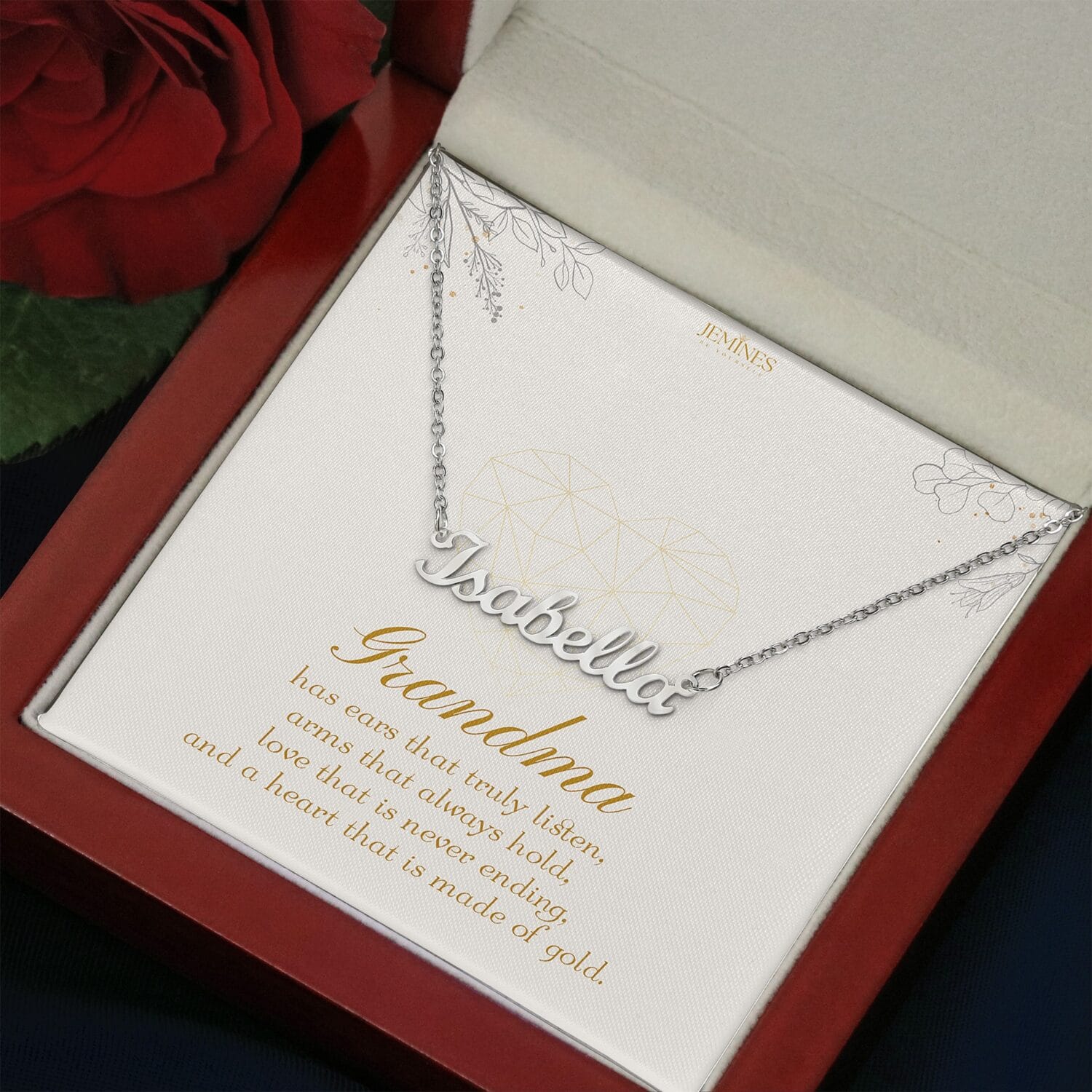 Grandma Custom Name Necklace Elegant Gift - JEMINES