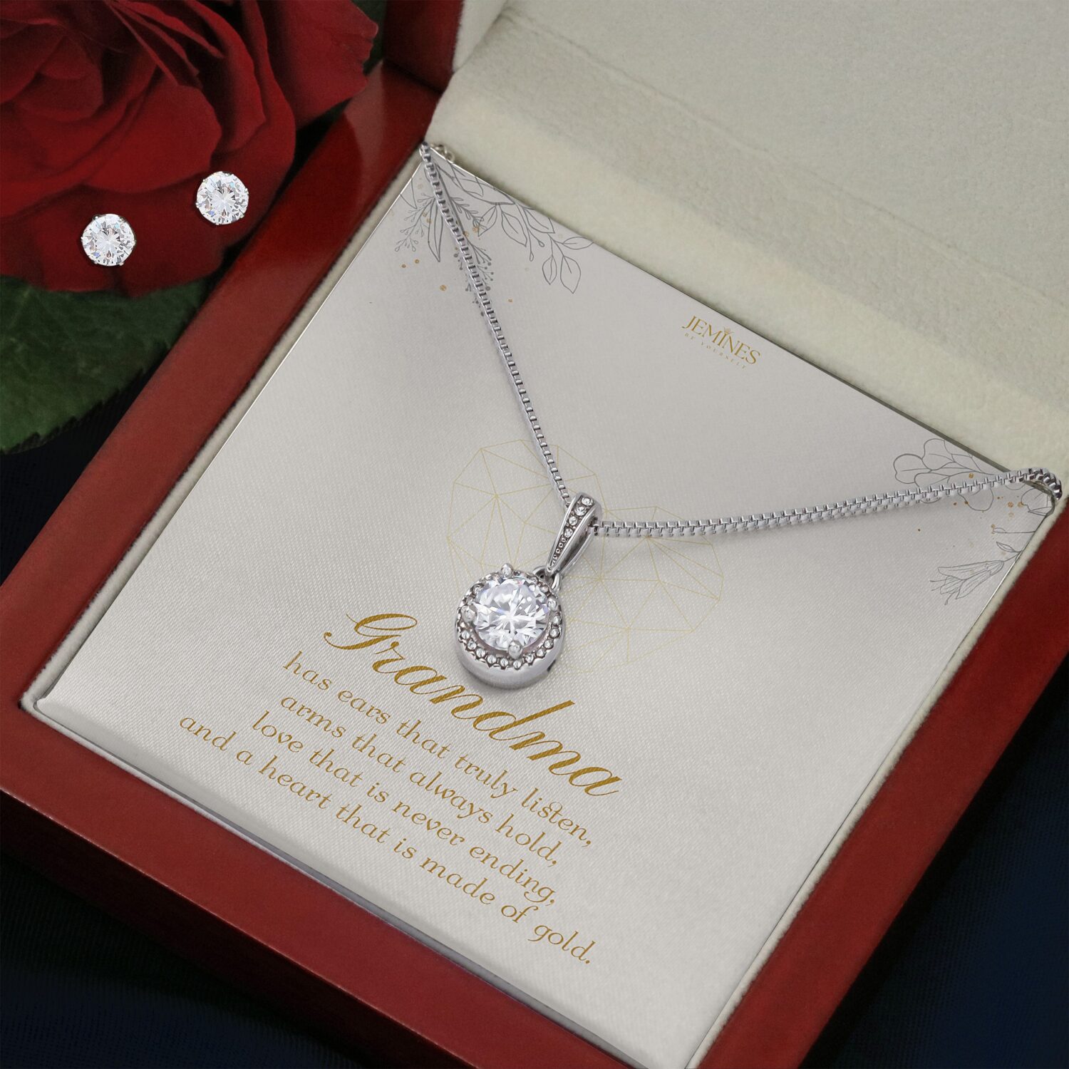 Grandma Eternal Hope Set Necklace Elegant Gift - JEMINES