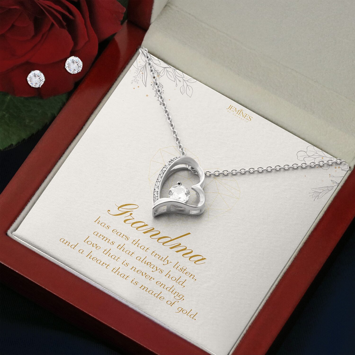 Grandma Forever Love Set Necklace Elegant Gift - JEMINES