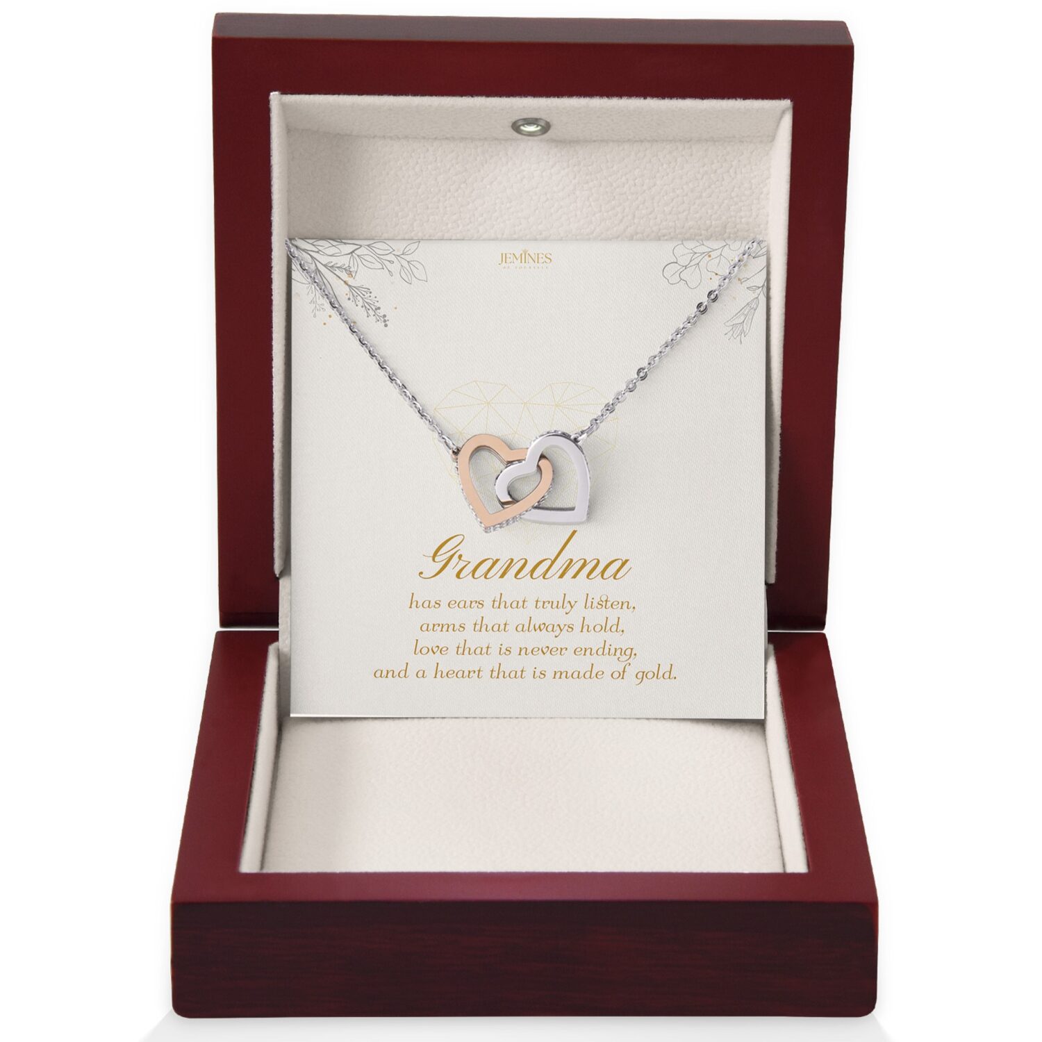 Grandma Interlocking Hearts Necklace Gift