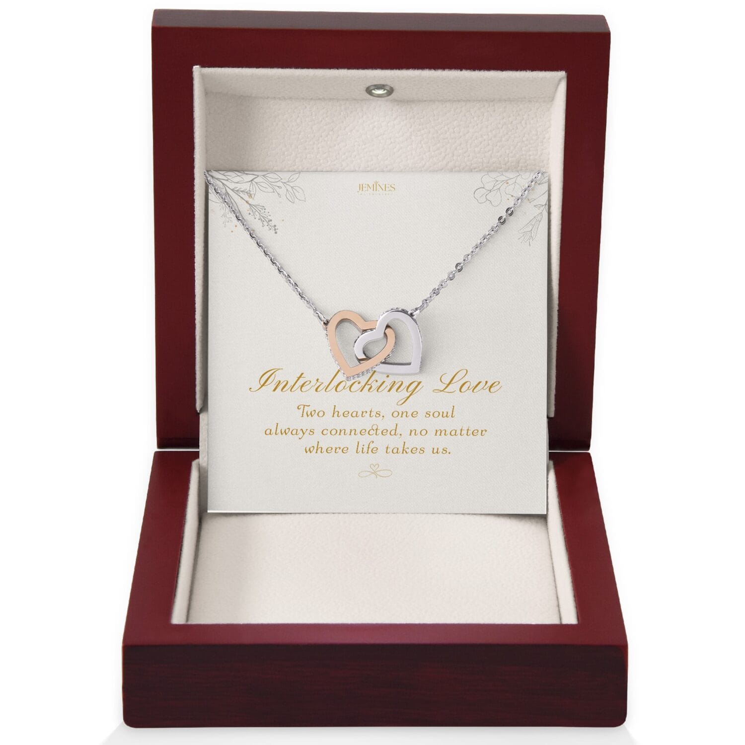 Interlocking Heart Necklace Elegant Gift
