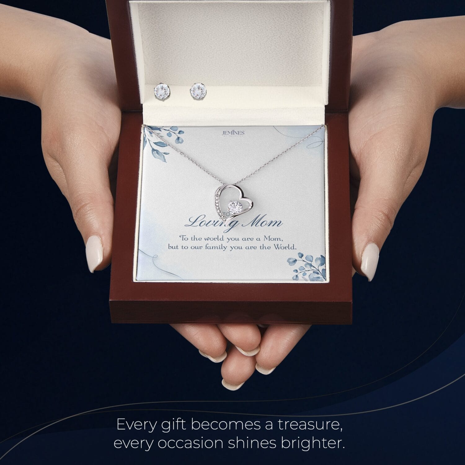 Loving Mom Forever Love Set Necklace Elegant Gift - JEMINES