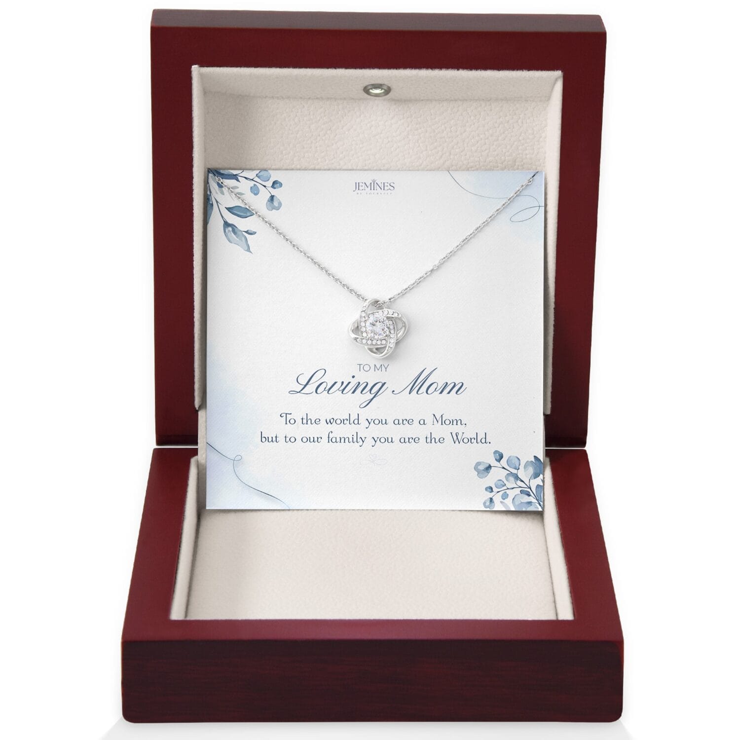 Loving Mom Love Knot Necklace Gift