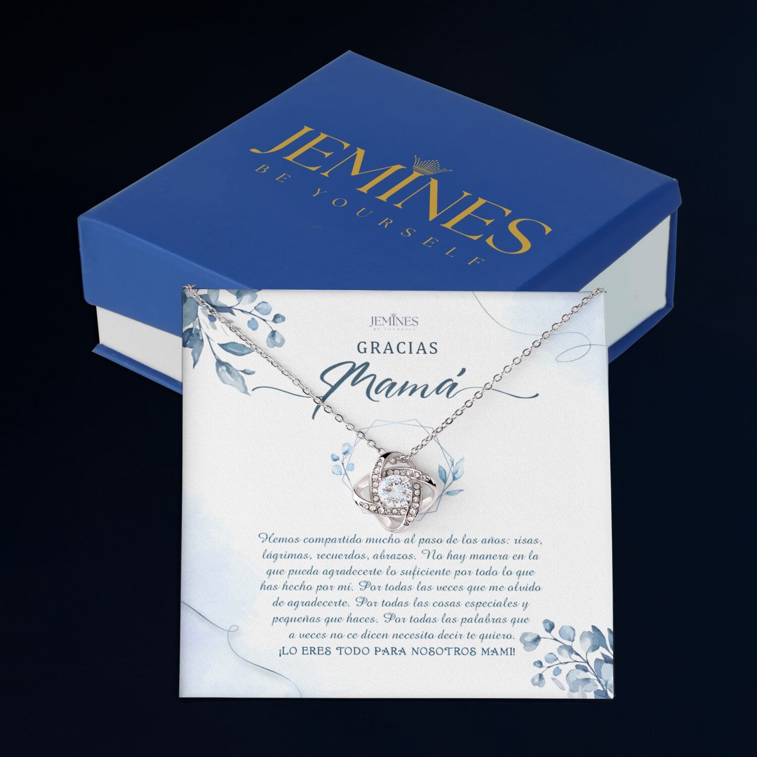Mama Love Knot Necklace Elegant Spanish Gift - JEMINES
