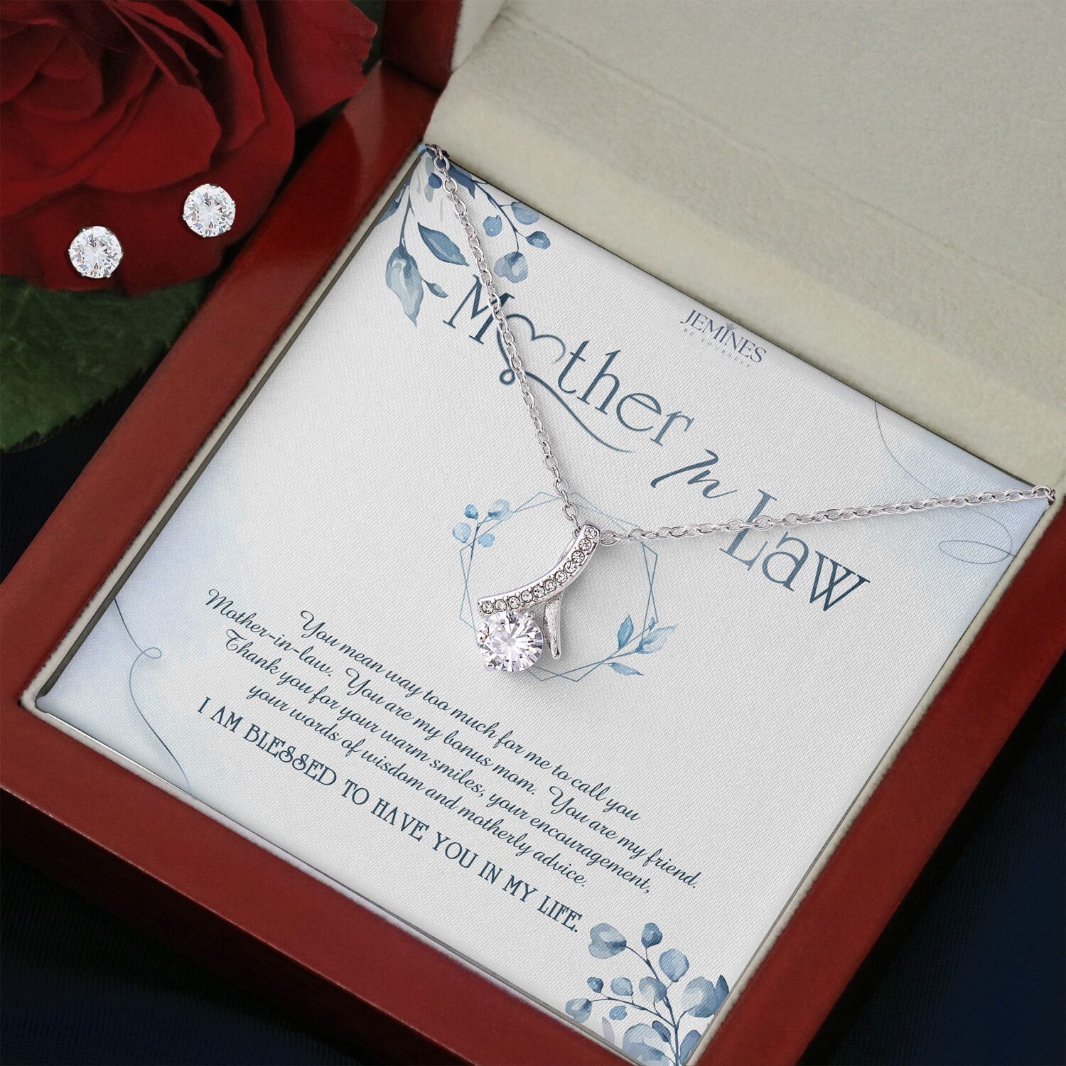 Mother-In-Law Alluring Beauty Set Necklace Elegant Gift - JEMINES