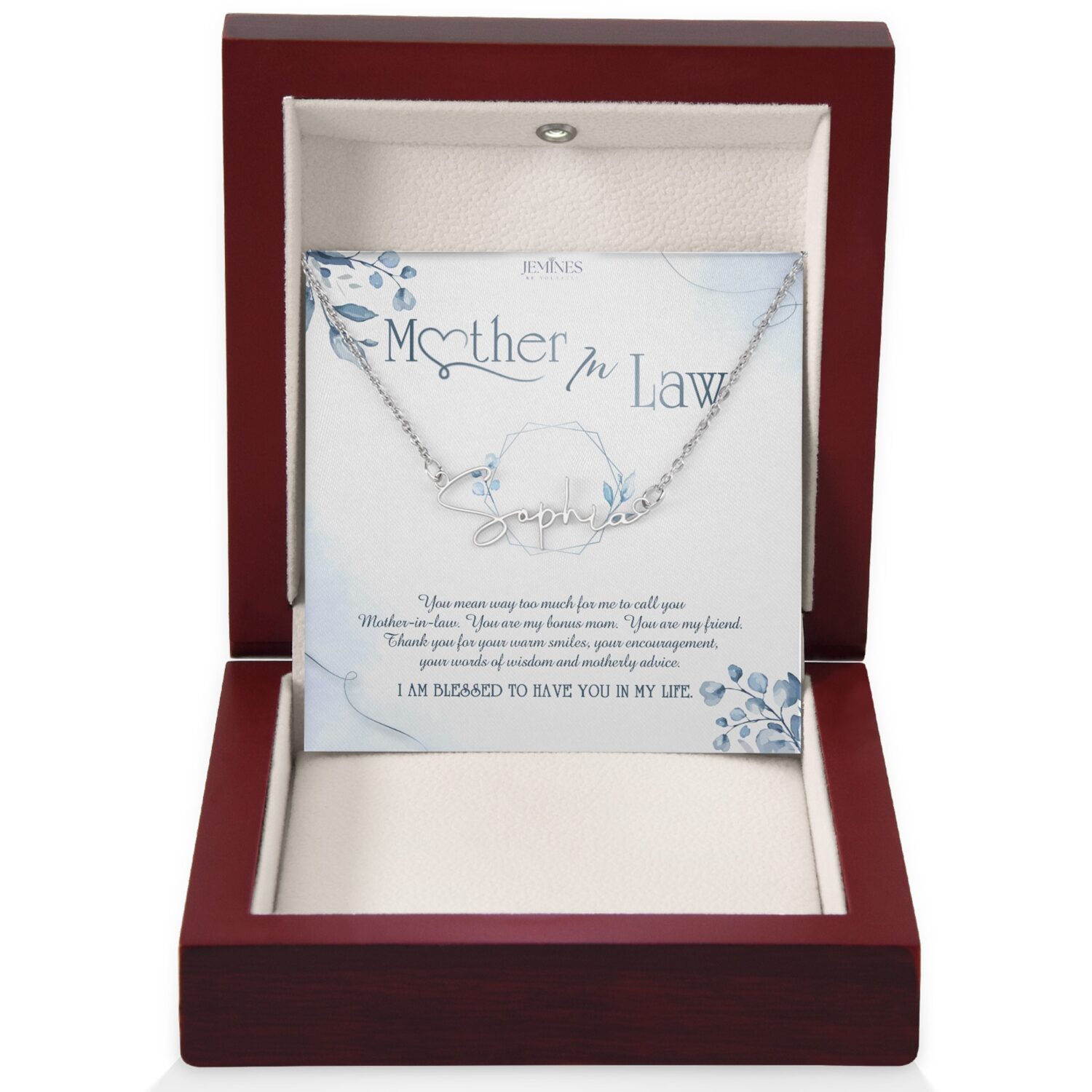 Mother-In-Law Signature Name Necklace