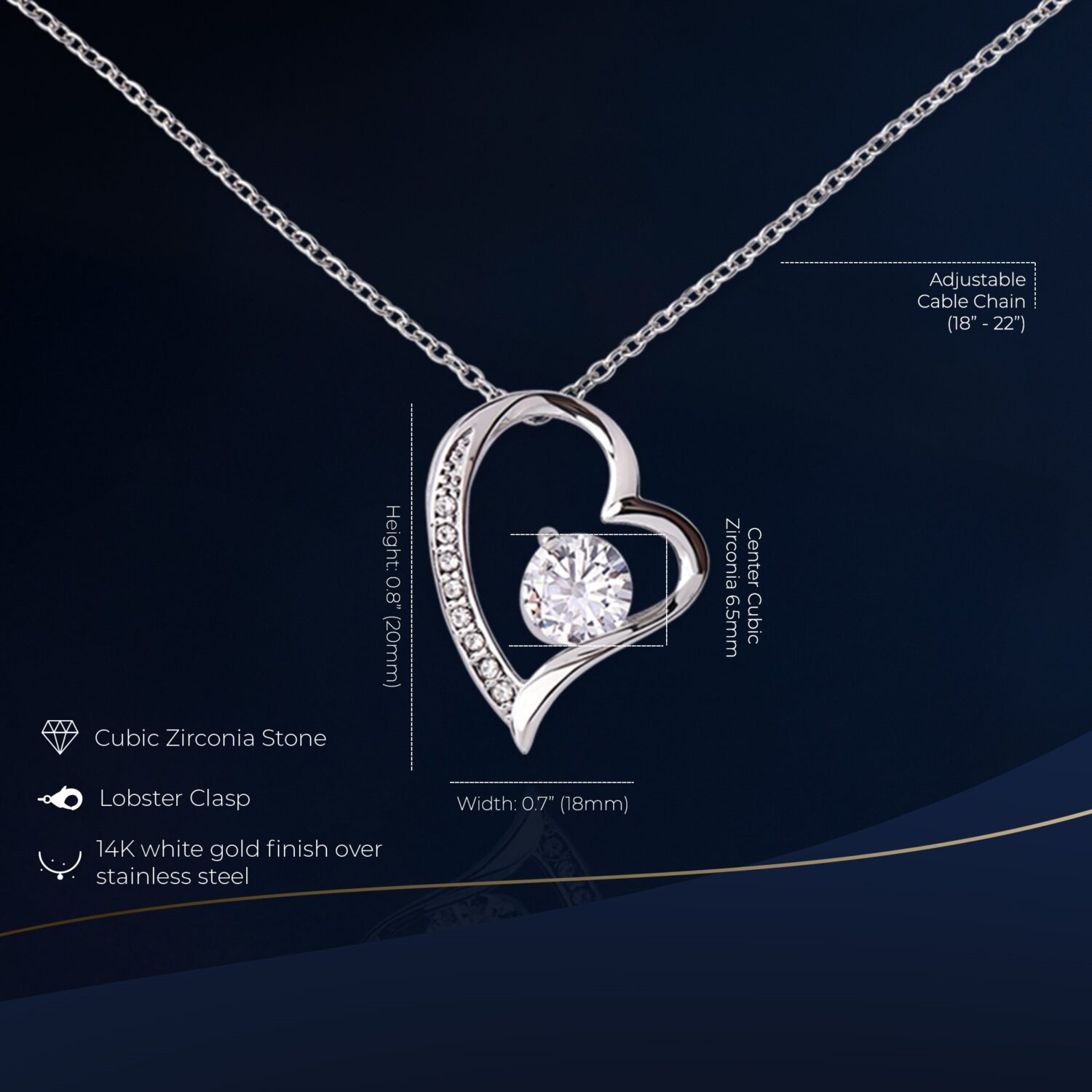 Alternative view of Mother-In-Law Forever Love Necklace Elegant Gift
