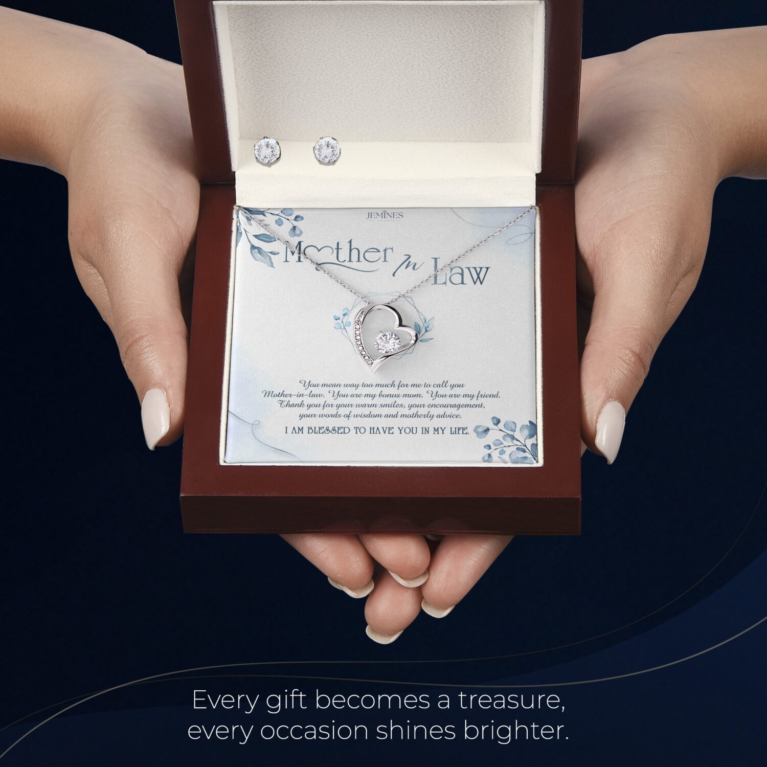 Mother-In-Law Forever Love Set Necklace Elegant Gift - JEMINES