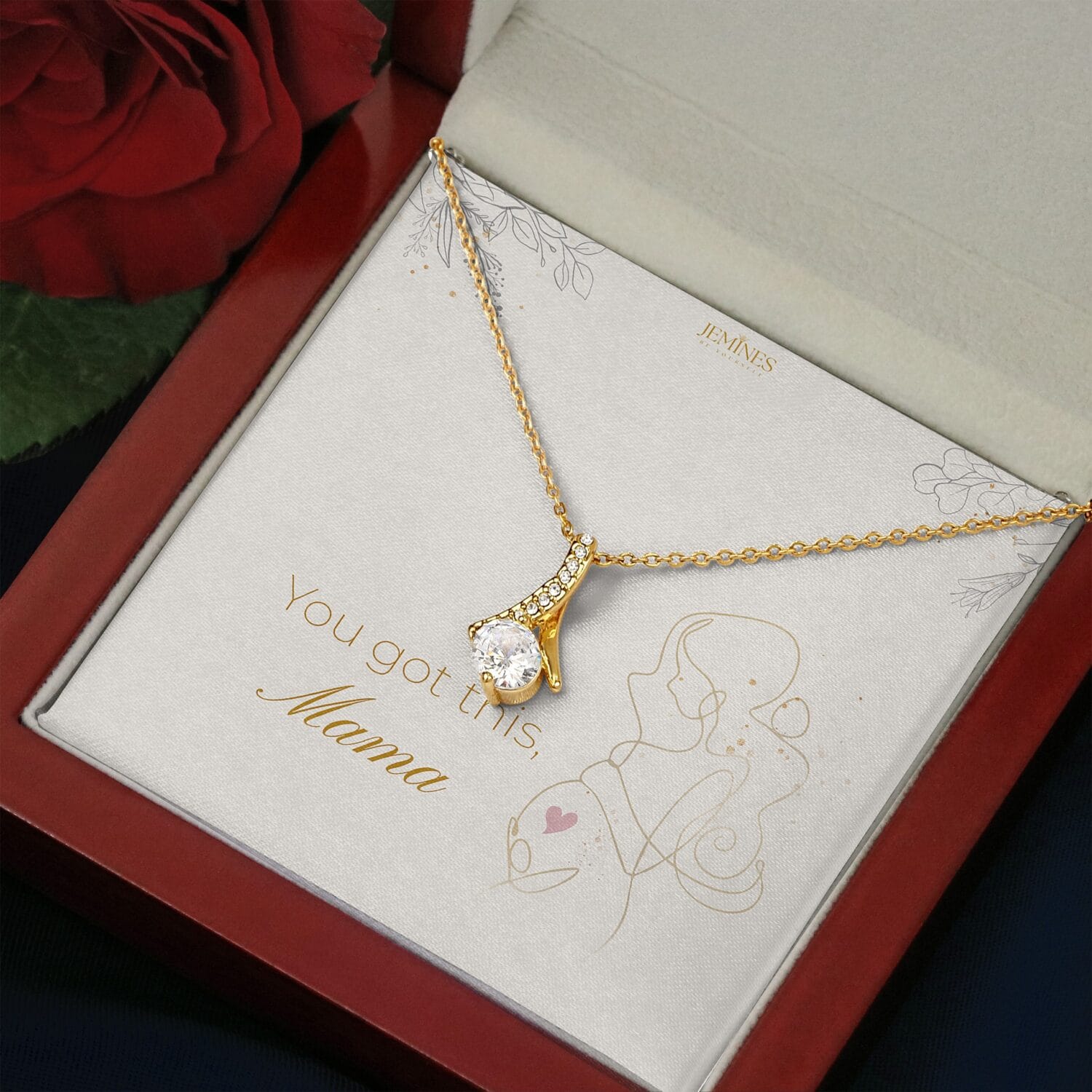 Motherhood Alluring Beauty Gold Necklace Elegant Gift - JEMINES