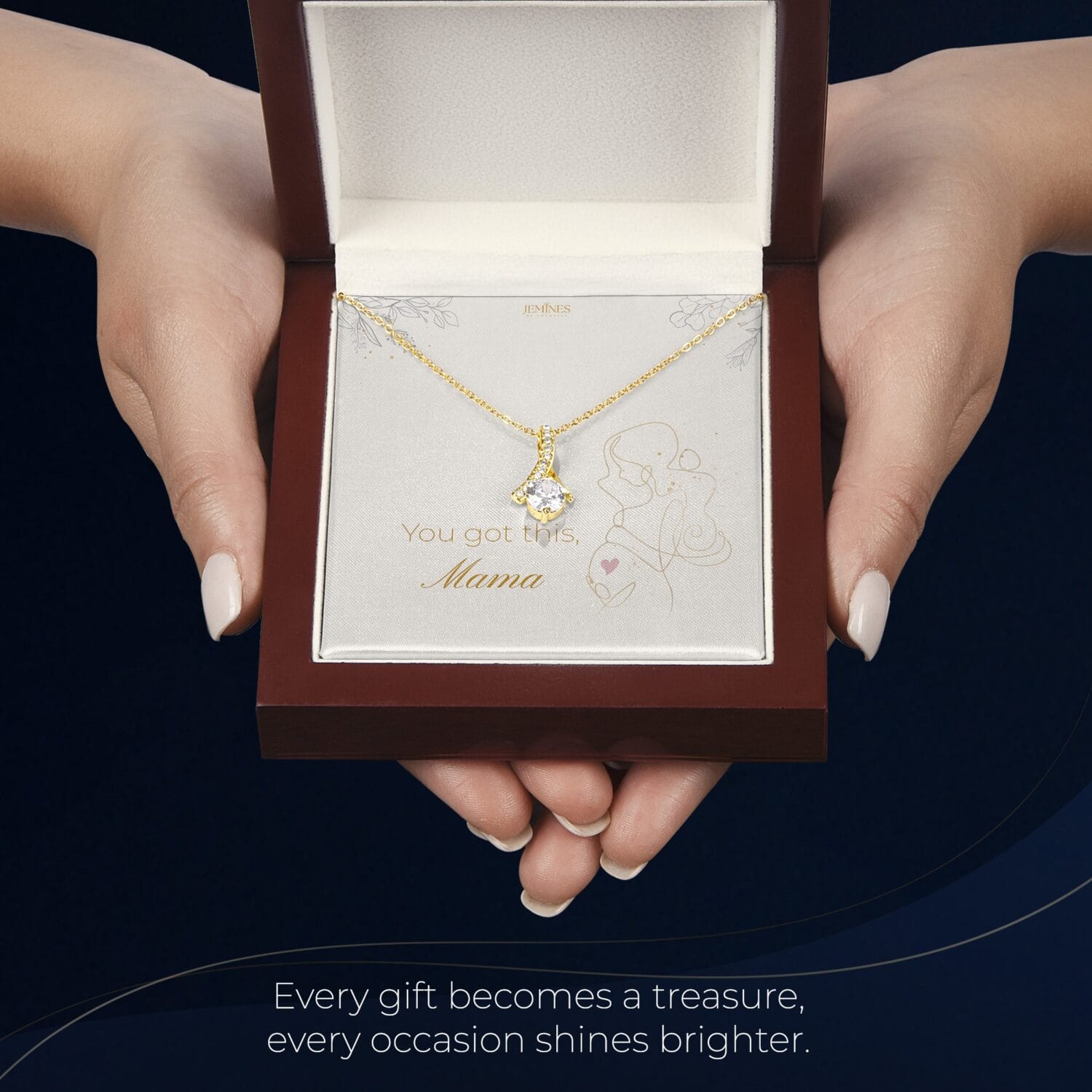 Motherhood Alluring Beauty Gold Necklace Elegant Gift - JEMINES