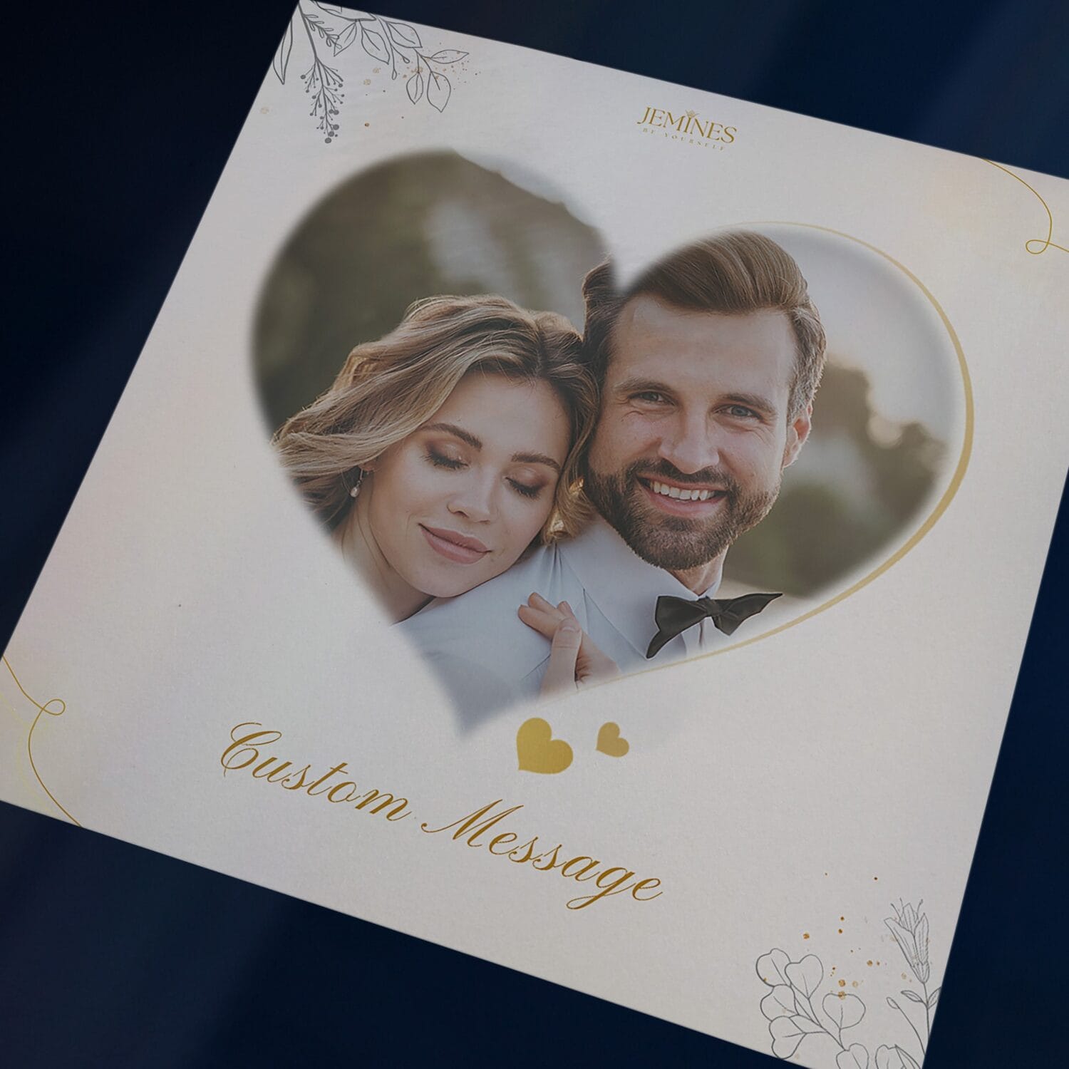Necklace with Custom Photo Message Card Elegant Gift - JEMINES