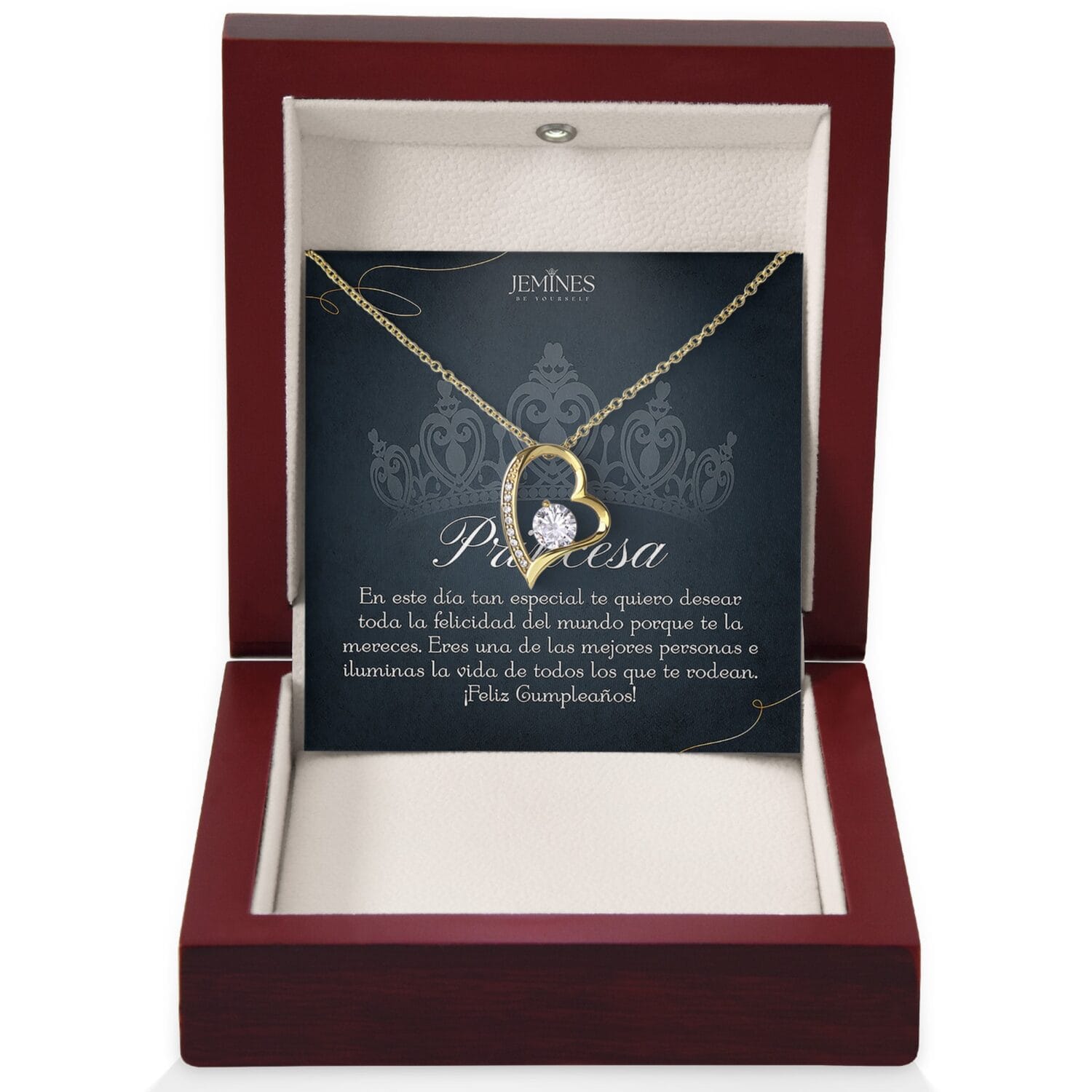 Princesa Birthday Forever Love Gold Necklace