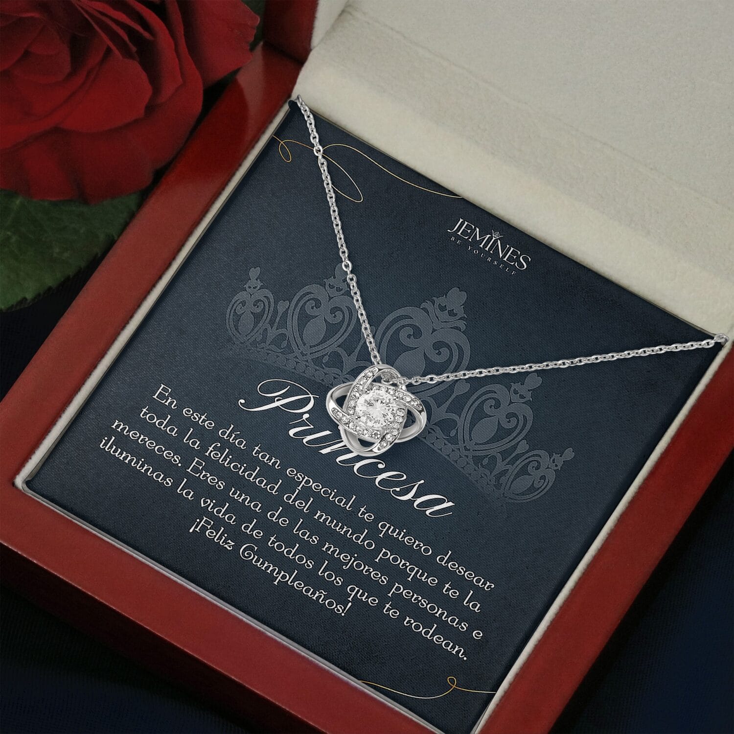 Princesa Birthday Love Knot Necklace Elegant Gift - JEMINES