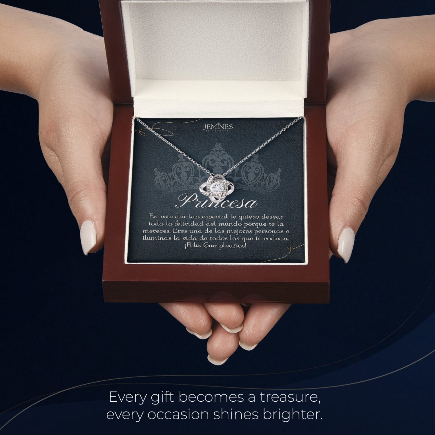 Princesa Birthday Love Knot Necklace Elegant Gift - JEMINES