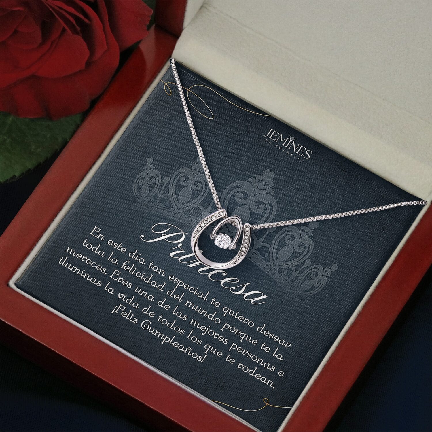 Princesa Birthday Lucky in Love Necklace Elegant Gift - JEMINES