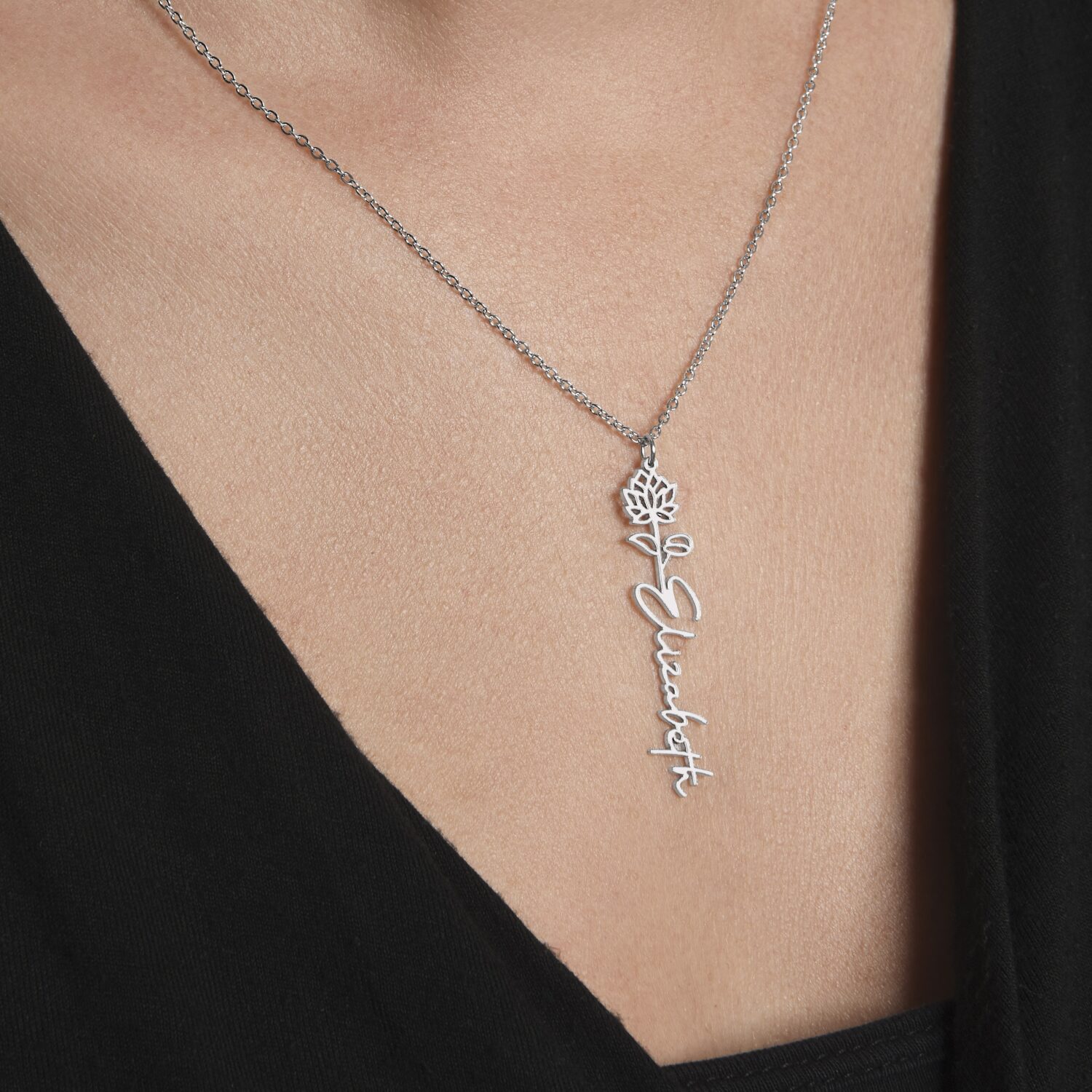 September Birth Flower Necklace Custom Elegant Gift - JEMINES