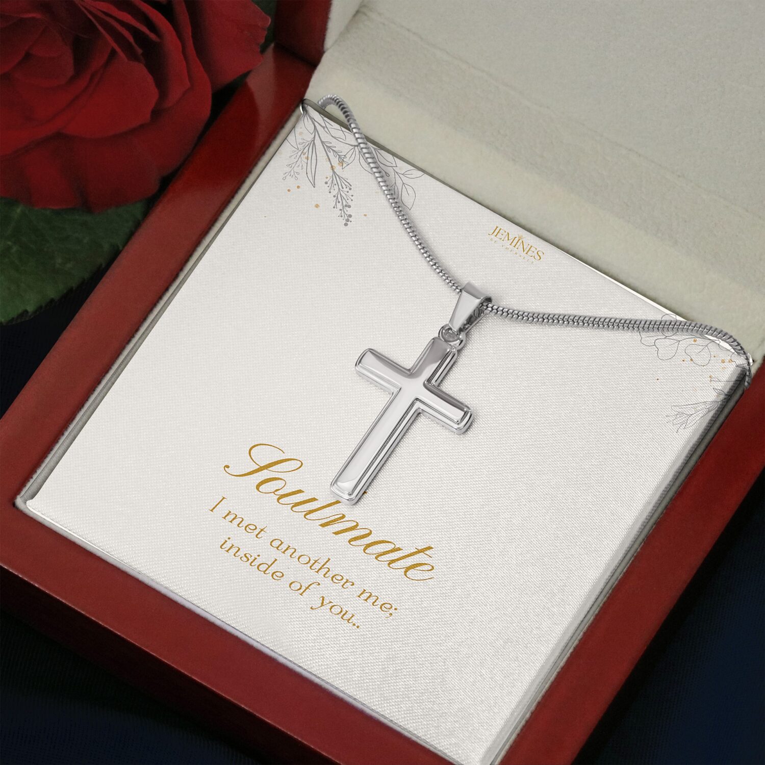 Soulmate Artisan Cross Necklace Elegant Gift - JEMINES