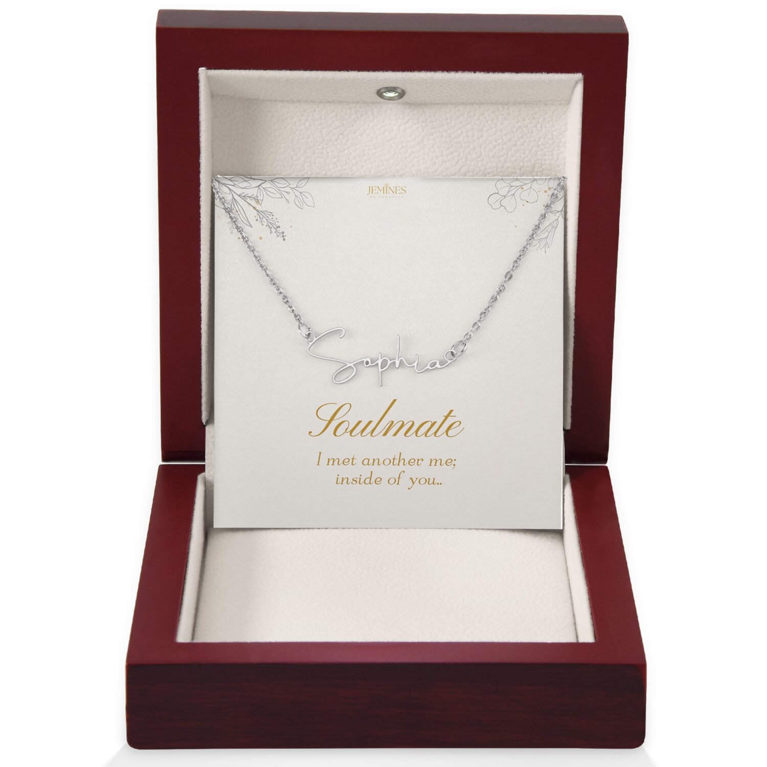 Soulmate Custom Signature Name Necklace Gift