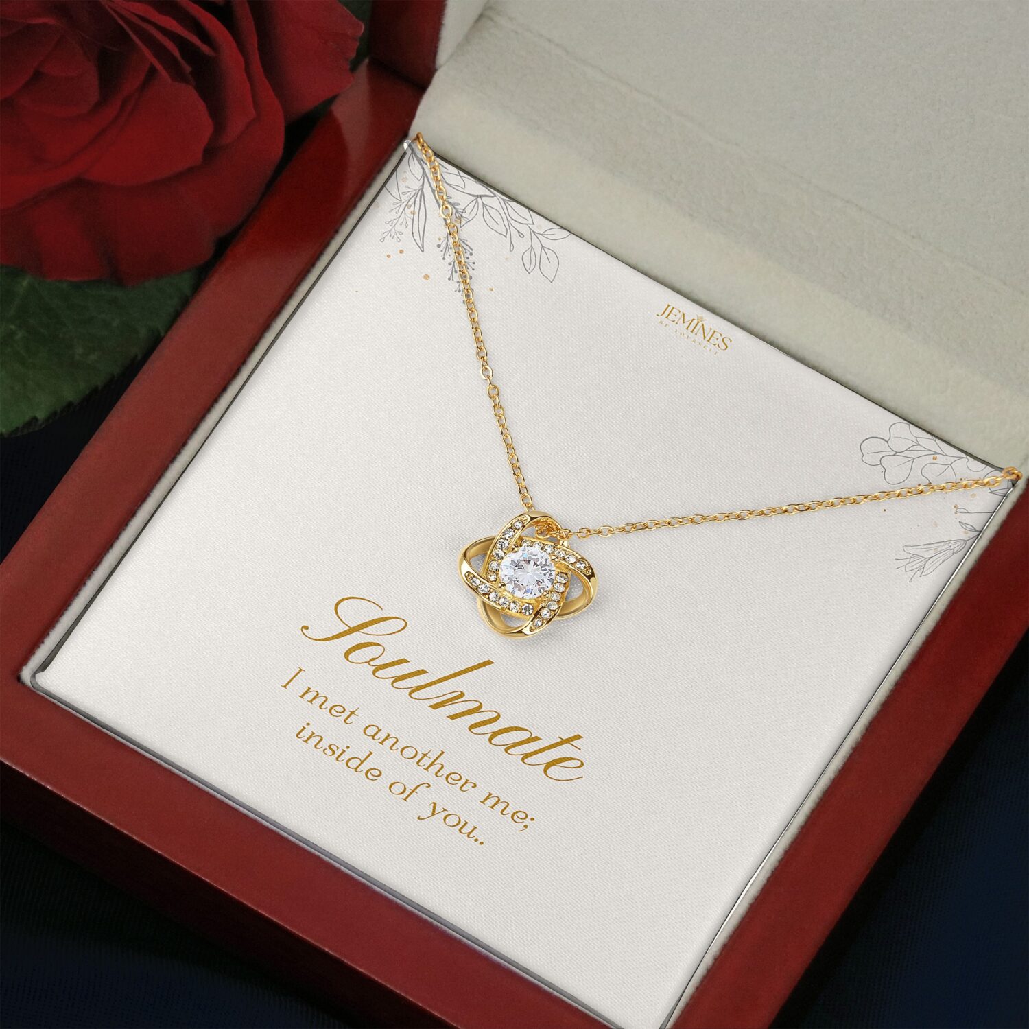 Soulmate Love Knot Gold Necklace Elegant Gift - JEMINES