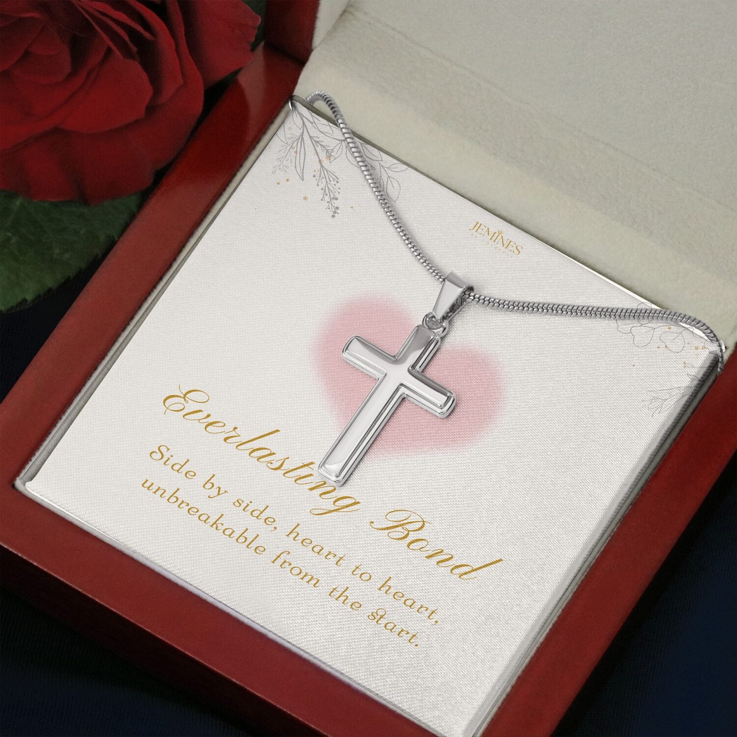 Wife Artisan Cross Necklace Elegant Gift - JEMINES