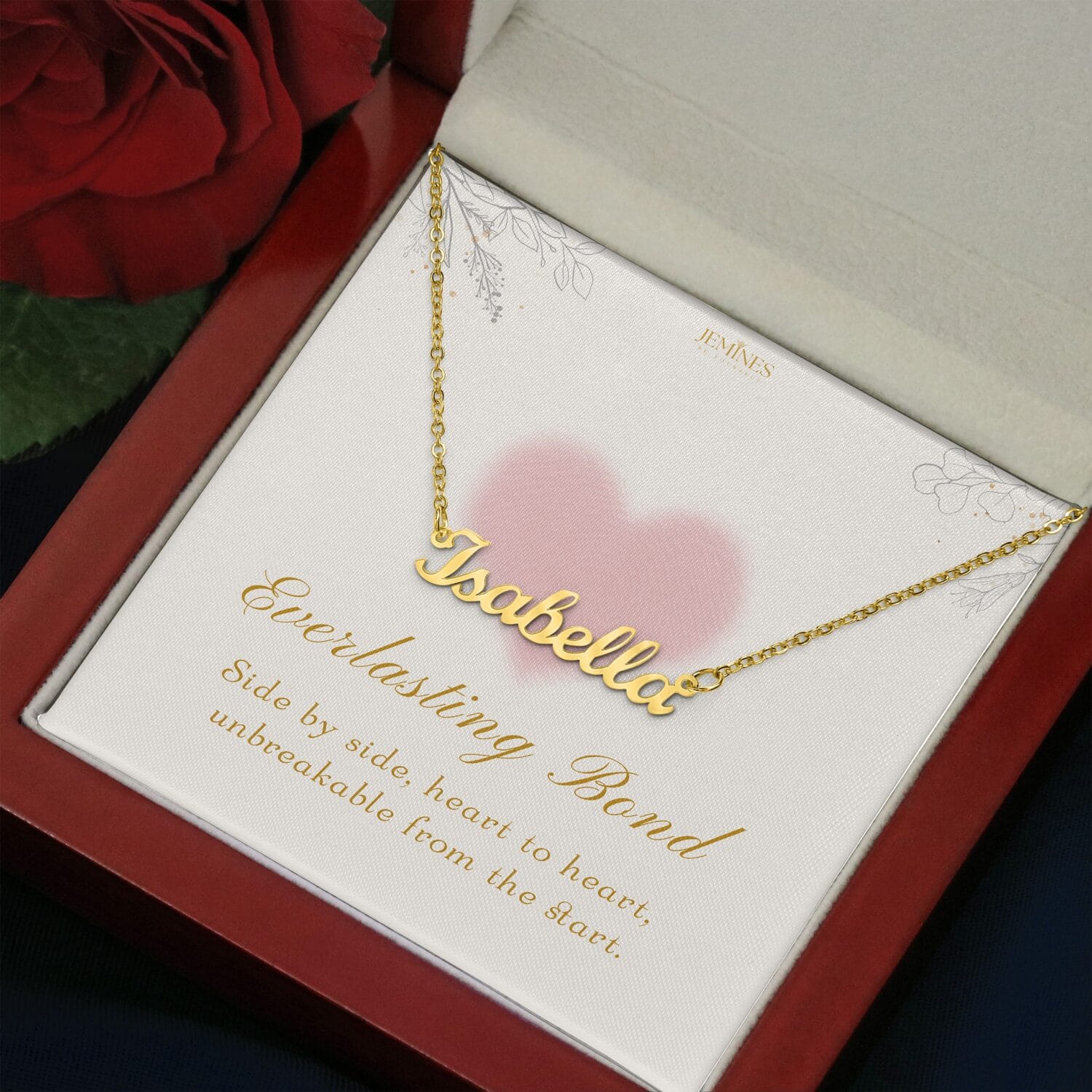 Wife Custom Name Gold Necklace Elegant Gift - JEMINES