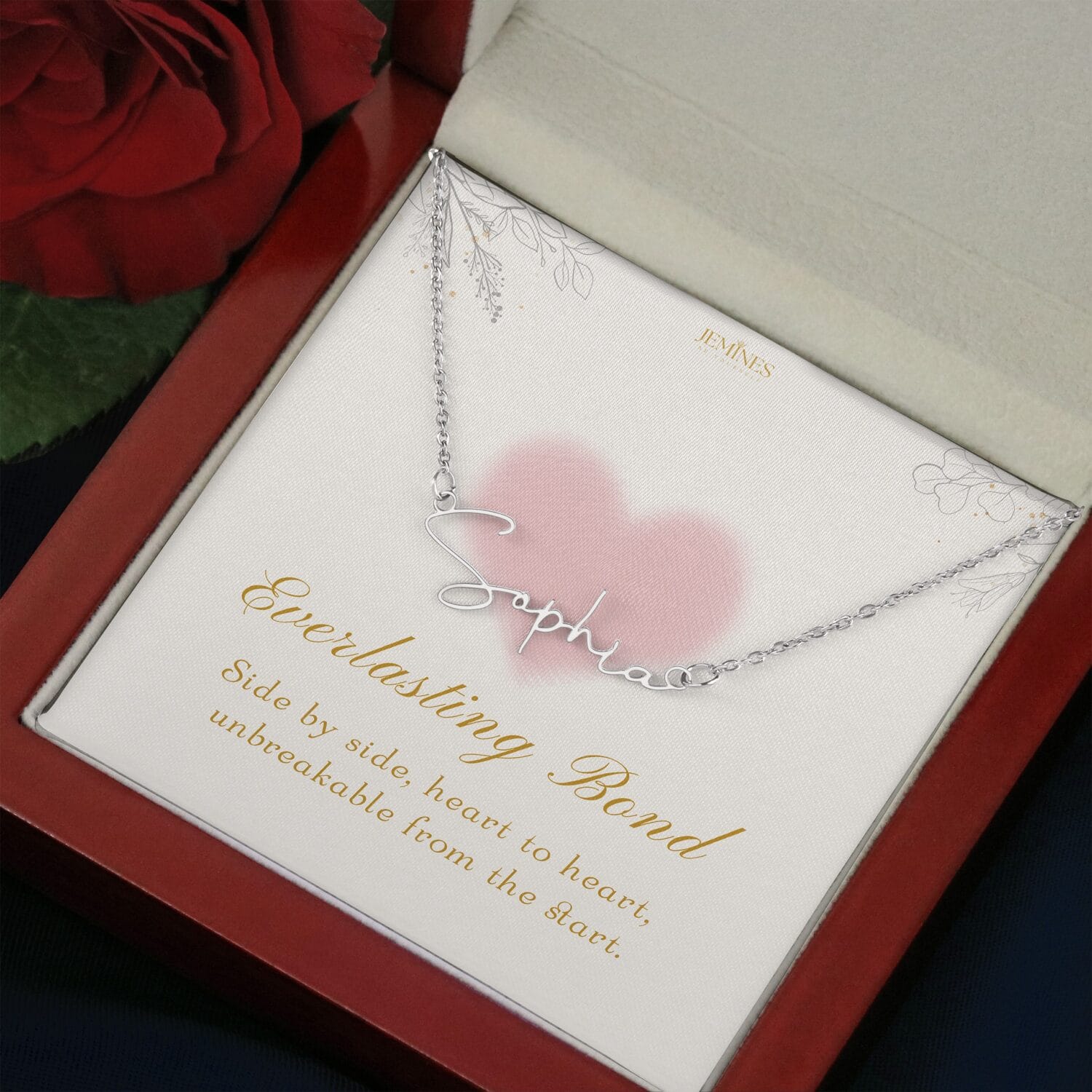 Wife Custom Signature Name Necklace Gift - JEMINES