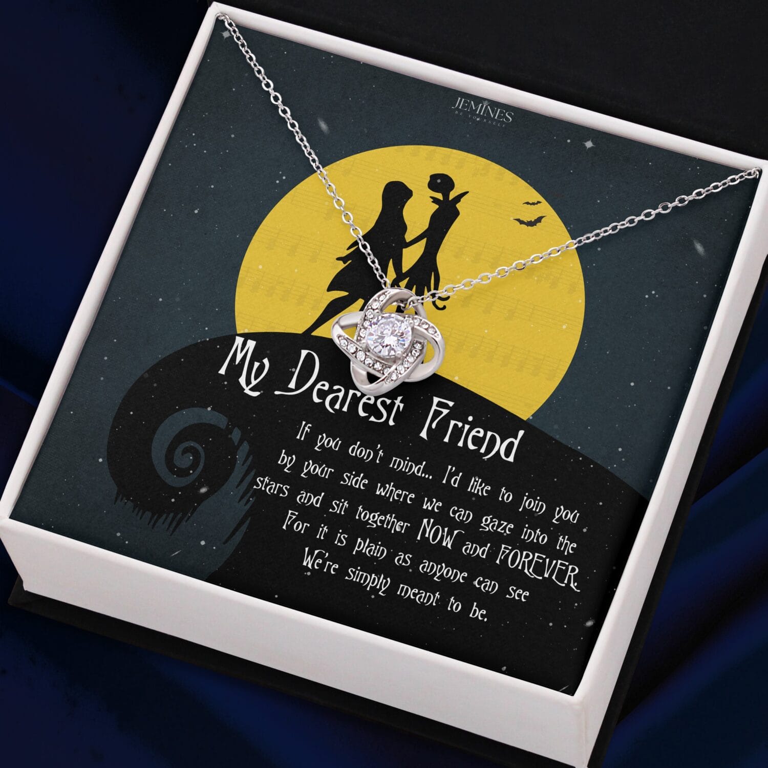 Wife Love Knot Necklace Elegant Gift with Message Card - JEMINES