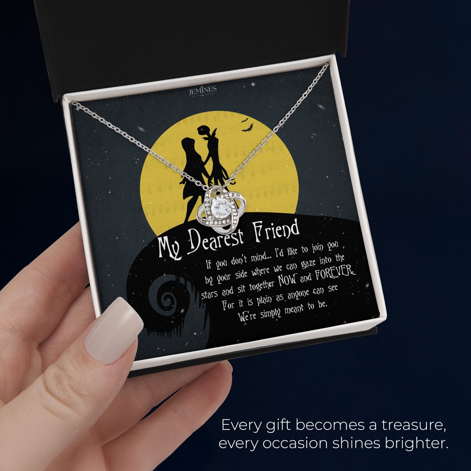 Wife Love Knot Necklace Elegant Gift with Message Card - JEMINES