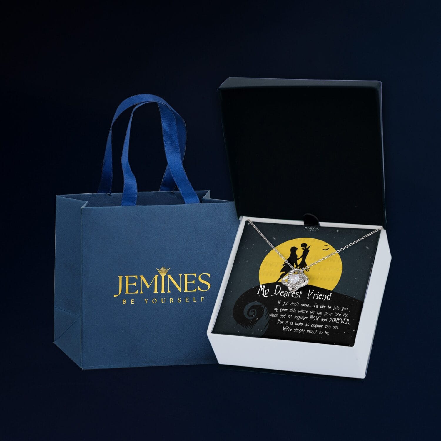 Wife Love Knot Necklace Elegant Gift with Message Card - JEMINES