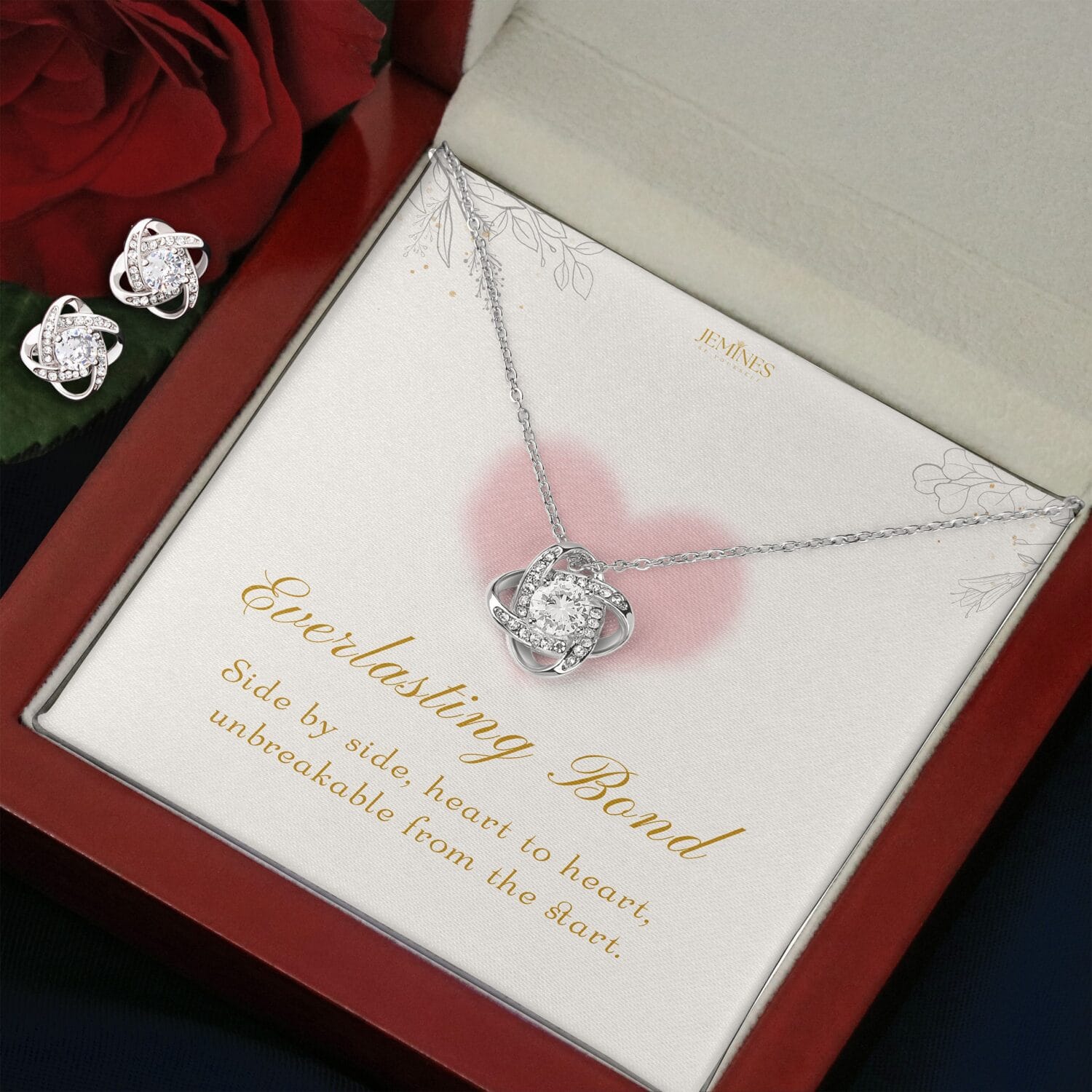 Wife Love Knot Set Necklace Elegant Gift - JEMINES