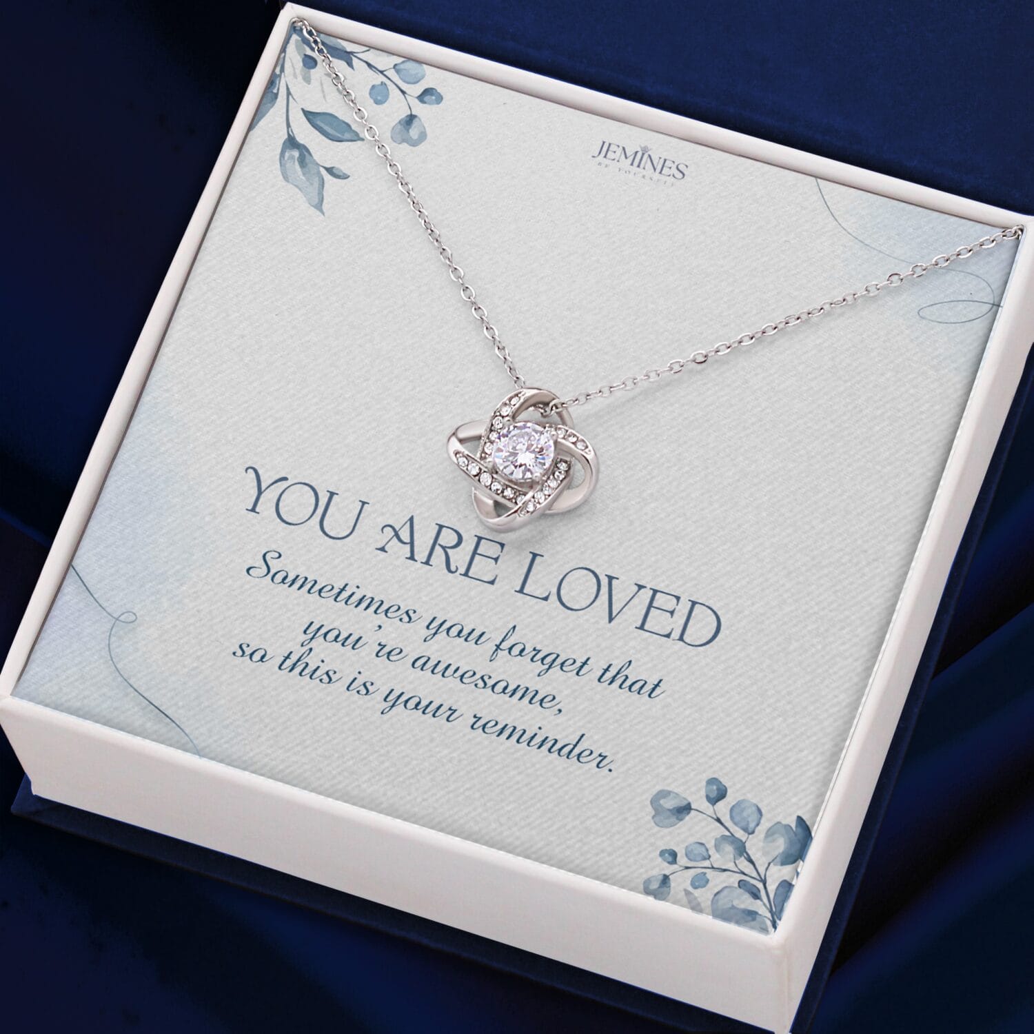 You Are Loved Love Knot Necklace Elegant Gift - JEMINES