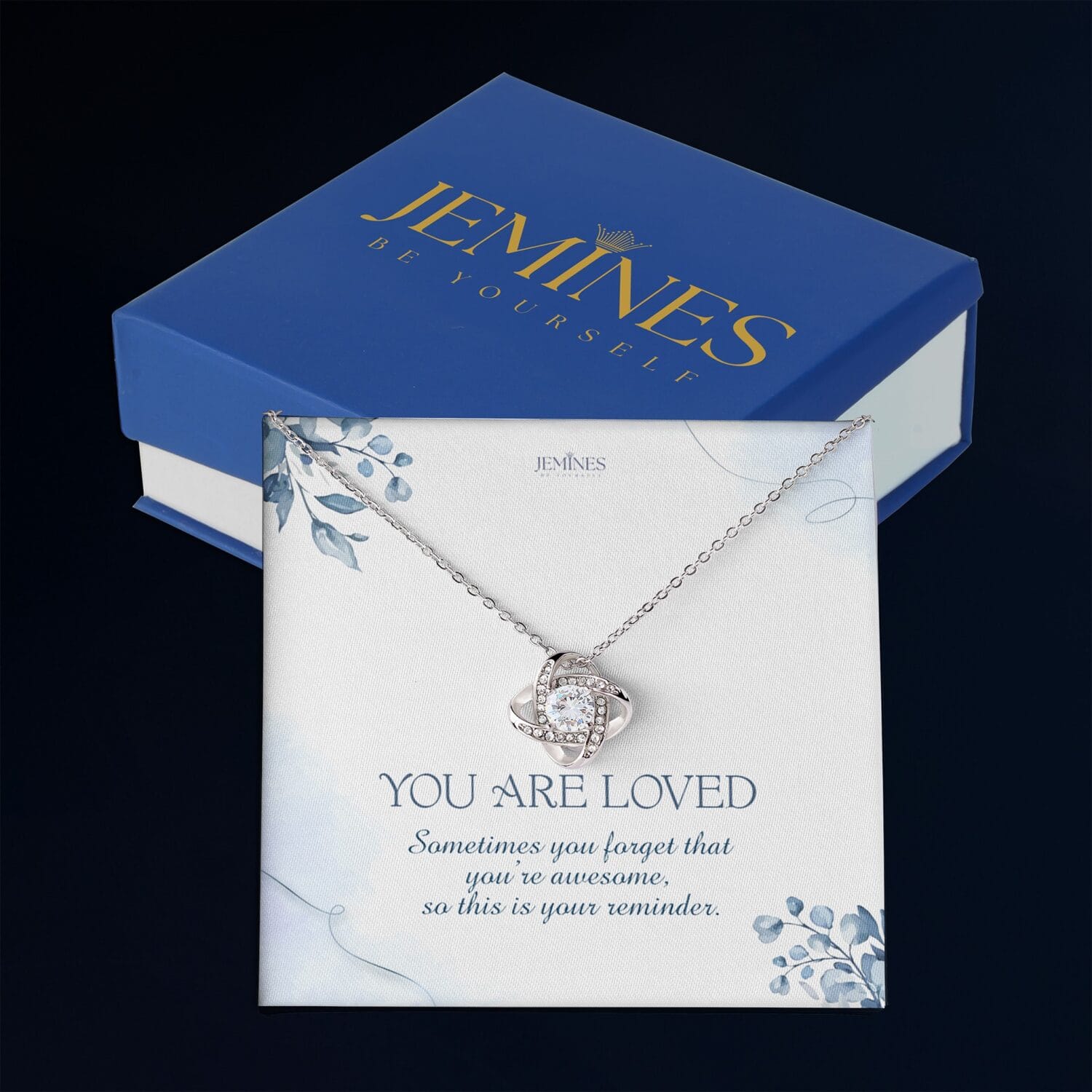 You Are Loved Love Knot Necklace Elegant Gift - JEMINES