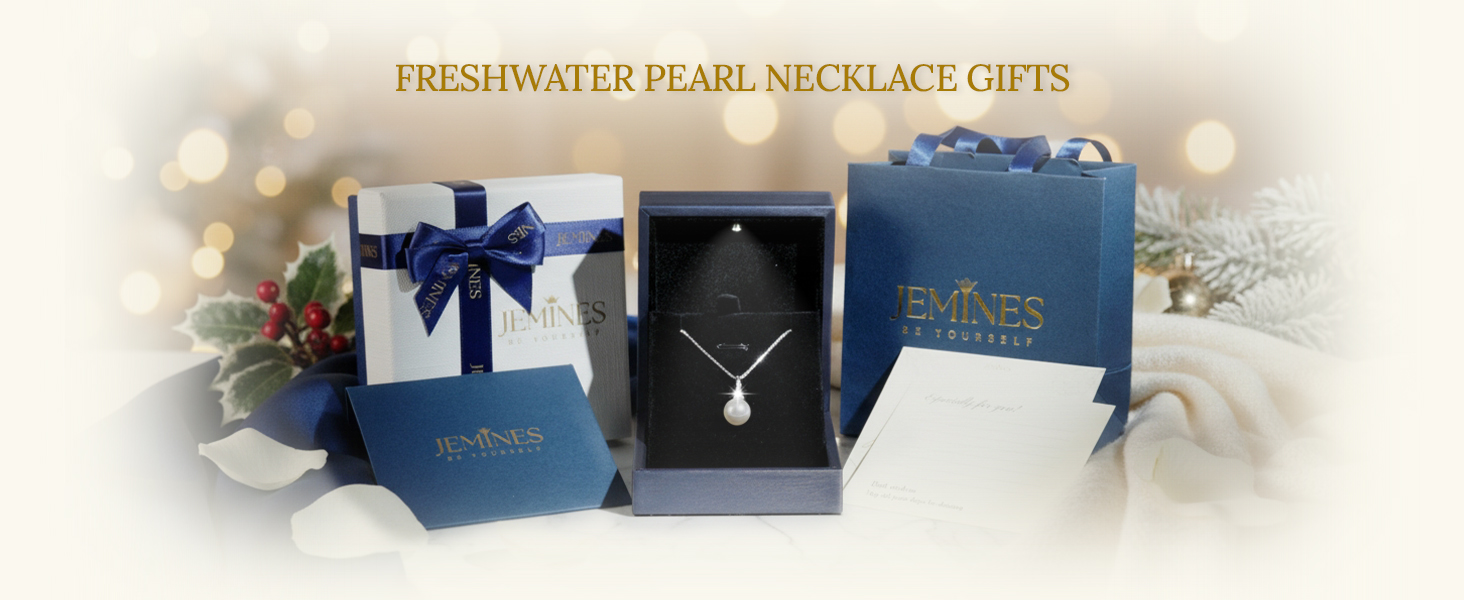 Natural Freshwater Pearl Necklace Grace Elegant Gift Women (1)