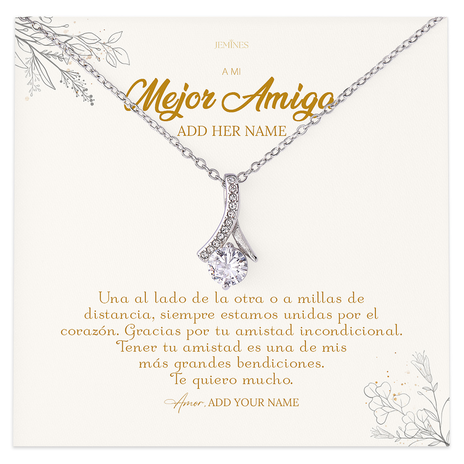 A mi Mejor Amiga Necklace Gifts