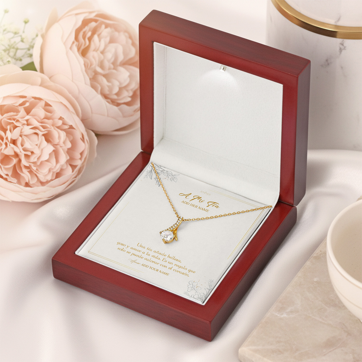 Alternative view of A mi Tía Necklace Personalized Gifts