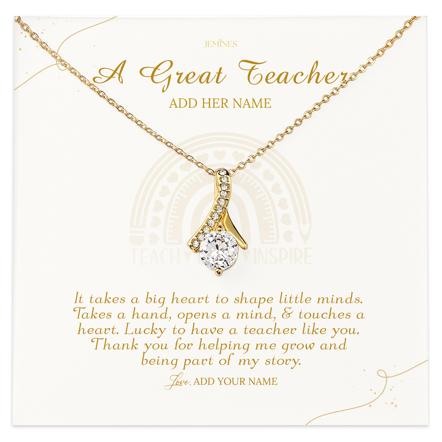 Best Teacher Ever Appreciation Necklace Gifts